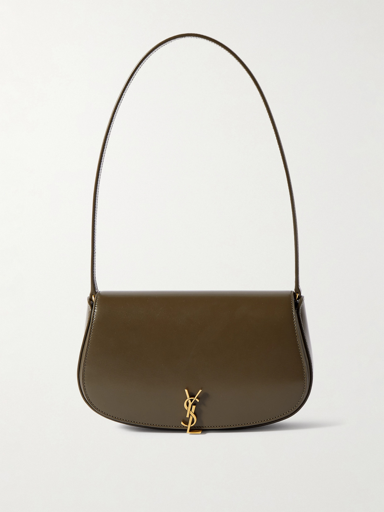 Saint Laurent Voltaire Mini Leather Shoulder Bag In Green