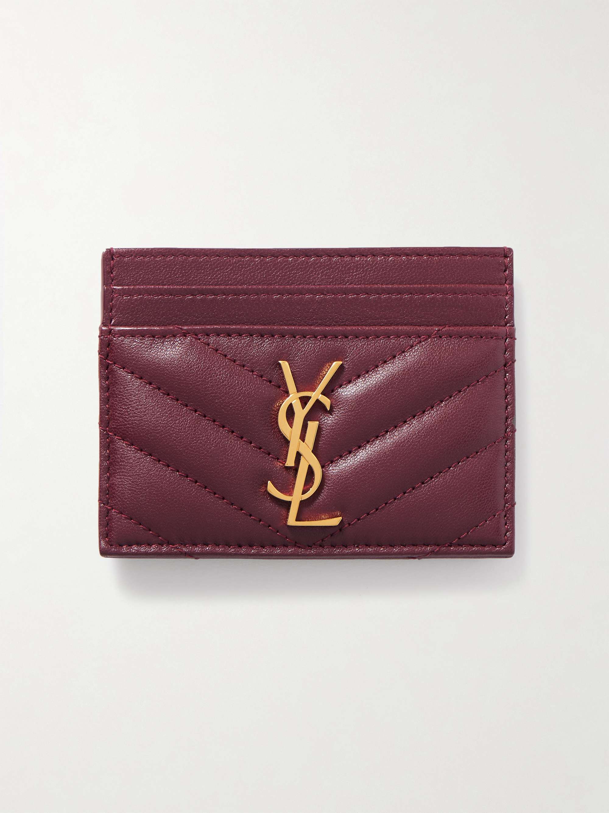 LEATHER CARD HOLDER MAROON