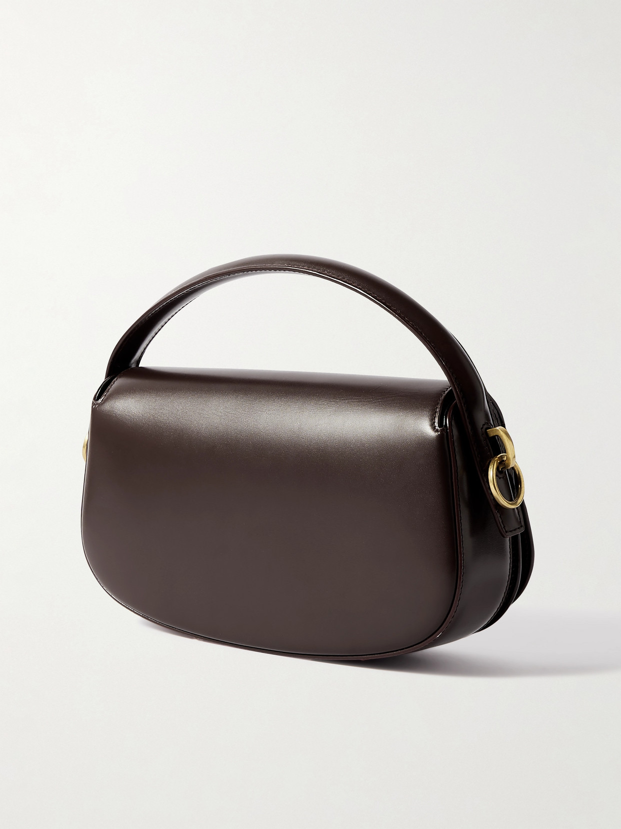 Saint Laurent Voltaire Embellished Leather Tote In Brown