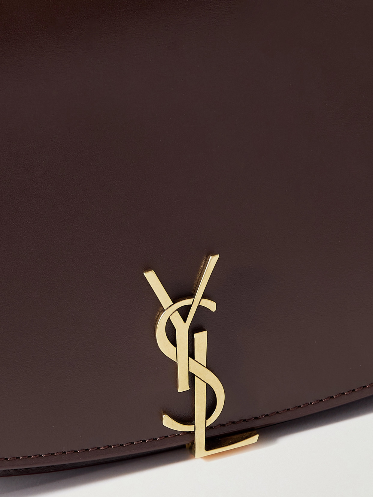 Saint Laurent Voltaire Embellished Leather Tote In Brown