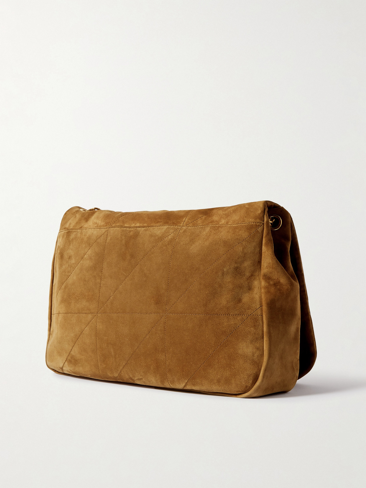 Saint Laurent Jamie 4.3 Medium Quilted Suede Shoulder Bag In Brown