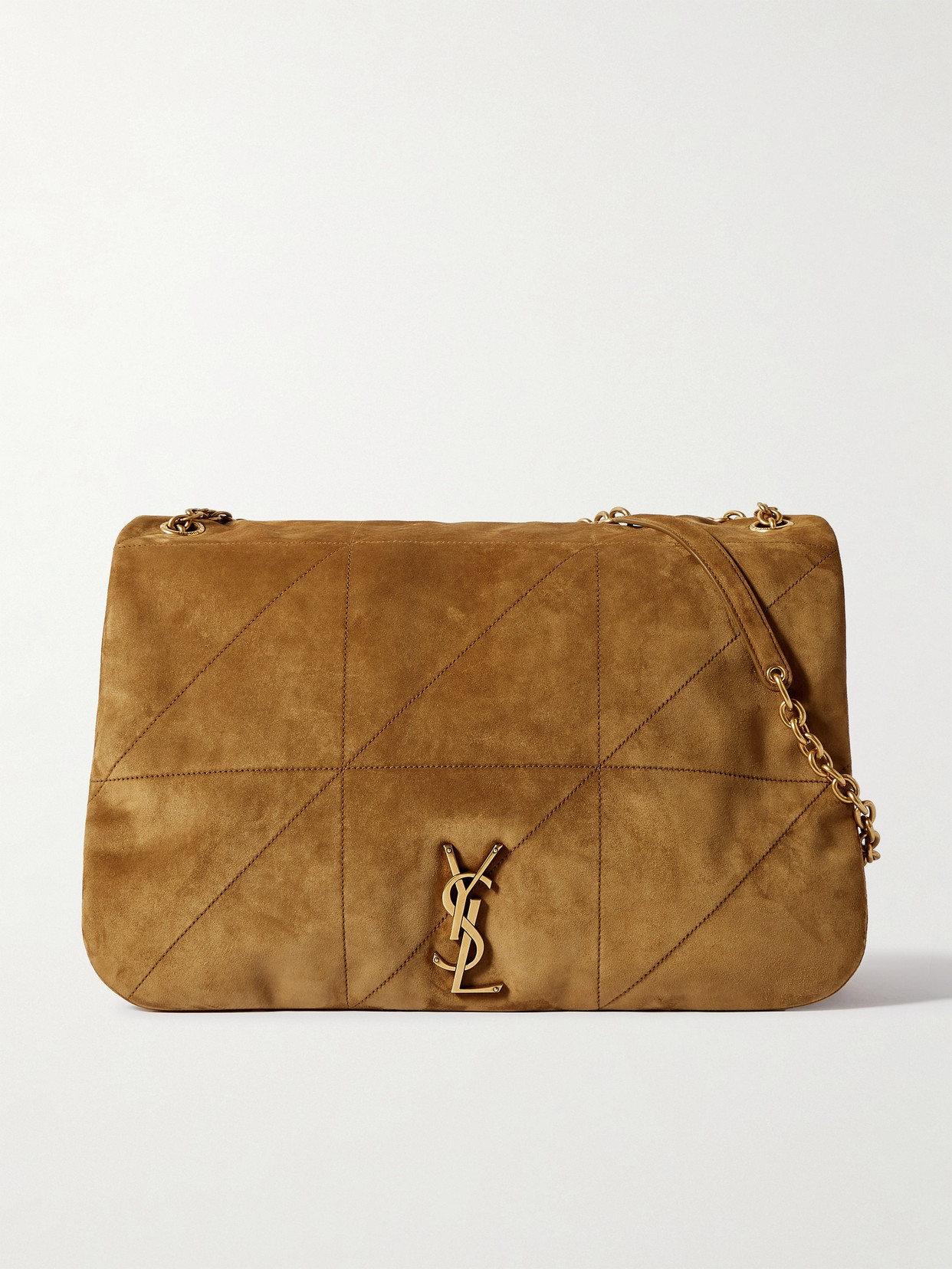 Saint Laurent Jamie 4.3 Medium Quilted Suede Shoulder Bag In Brown