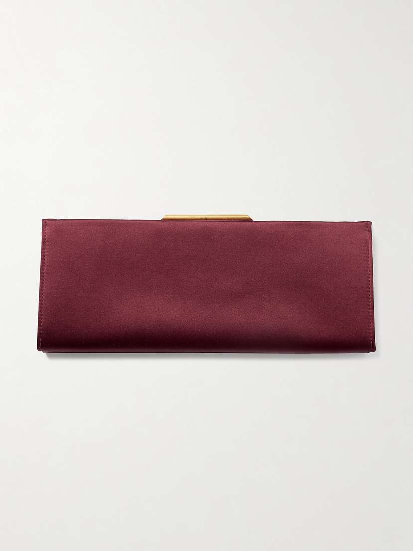 Saint Laurent Midnight Small Satin Clutch