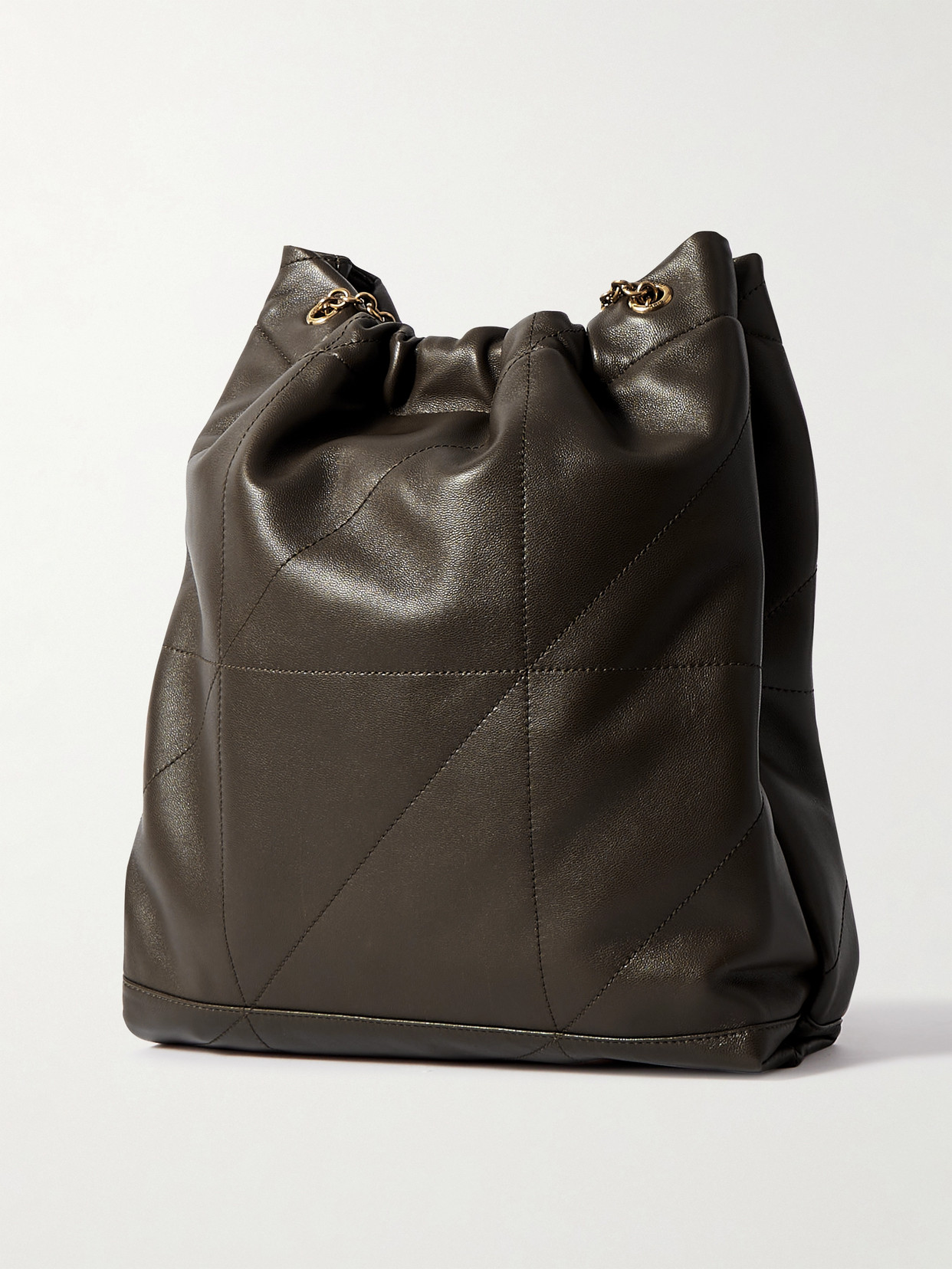 Saint Laurent Jamie 4.3 Embellished Leather Shoulder Bag In Green