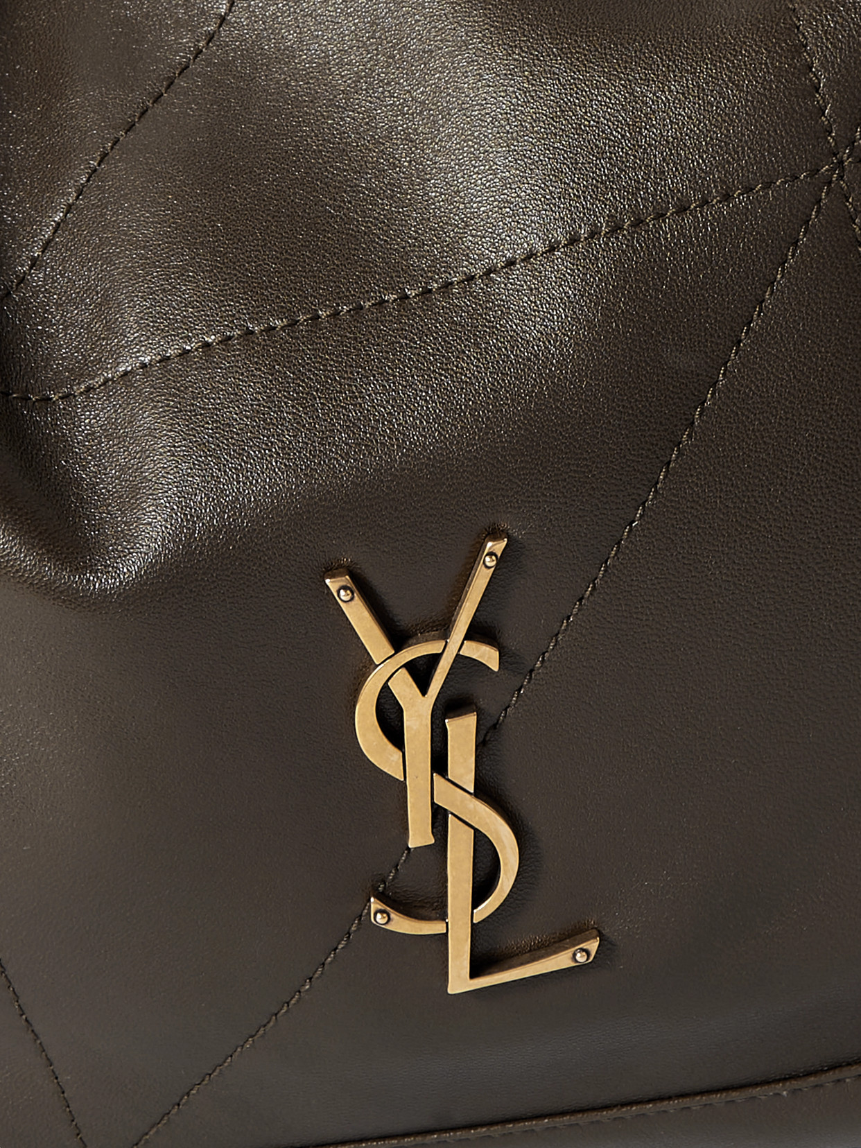 Saint Laurent Jamie 4.3 Embellished Leather Shoulder Bag In Green