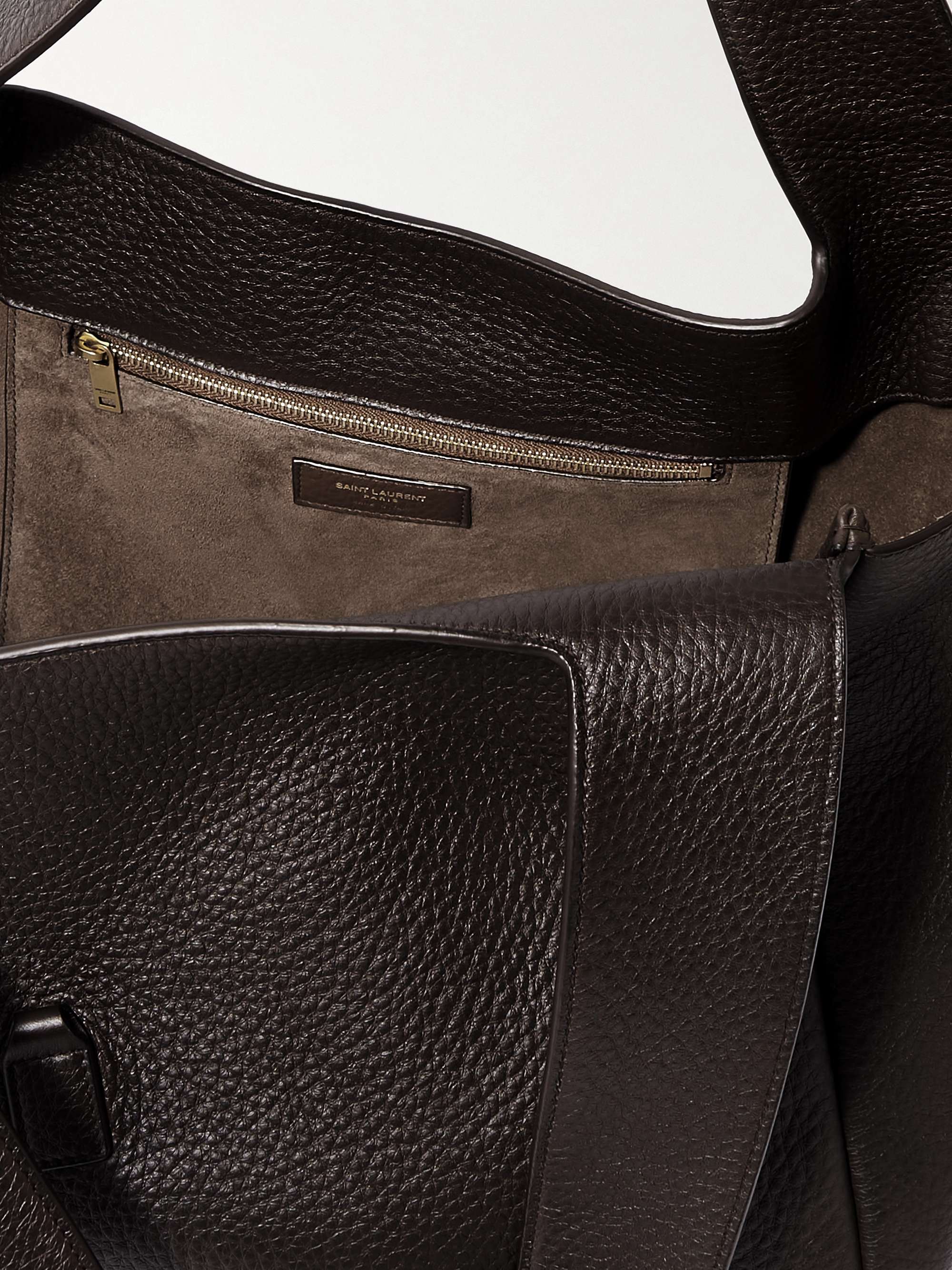 SAINT LAURENT Le 5 A 7 Bea textured leather tote NET A PORTER