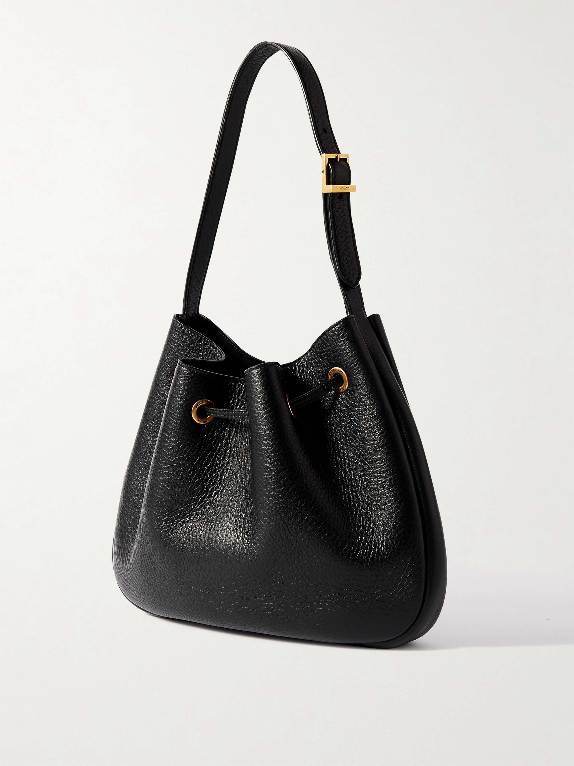 SAINT LAURENT Paris VII small embellished textured-leather SAINT LAURENT Paris VII small embellished textured-leather