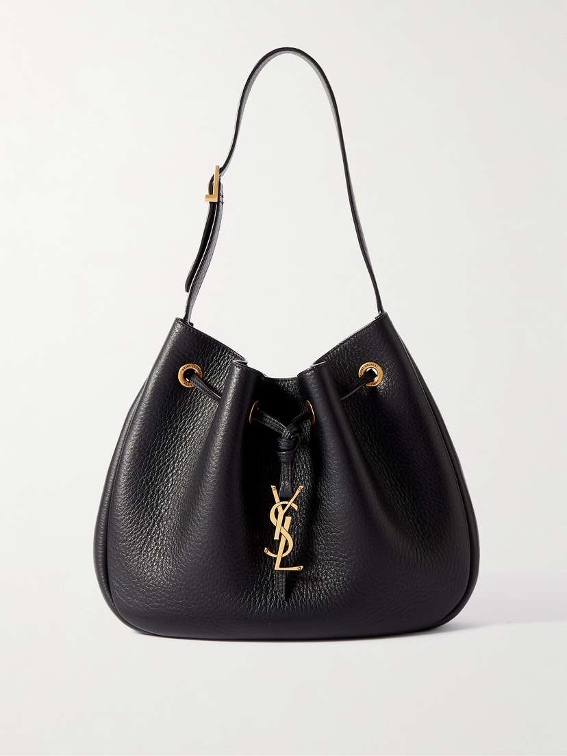 Saint Laurent Paris Vii Small Embellished Textured-leather Shoulder Bag