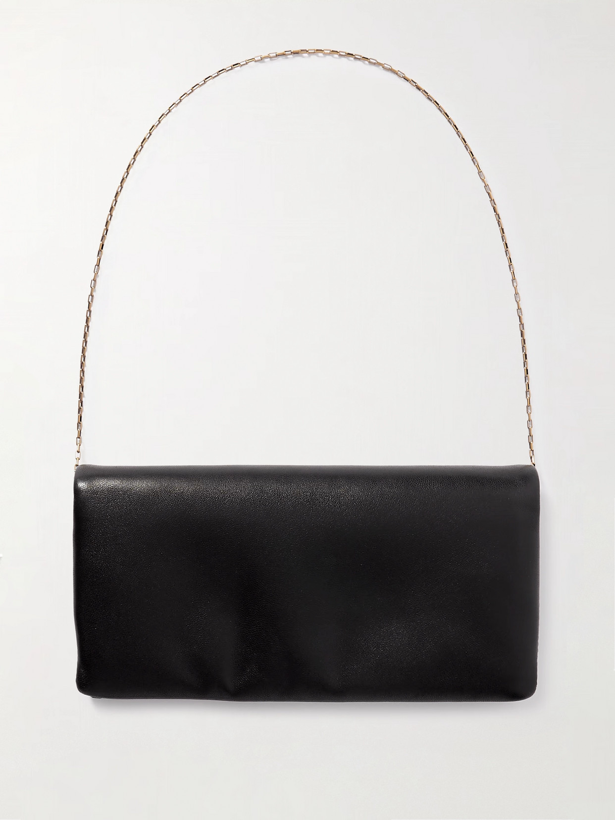 Saint Laurent Calypso Mini Padded Textured-leather Shoulder Bag In Black