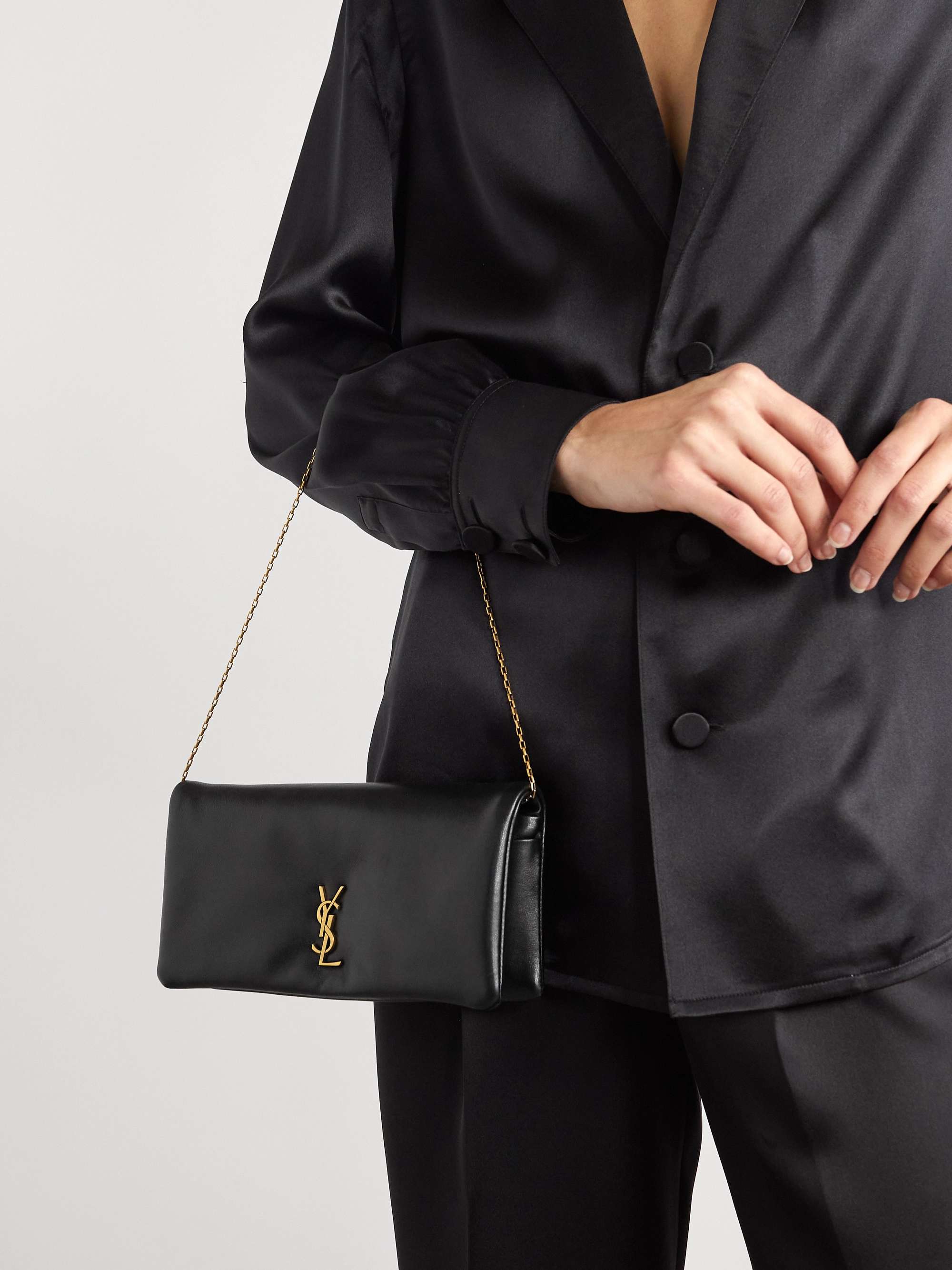Calypso mini padded textured-leather shoulder bag