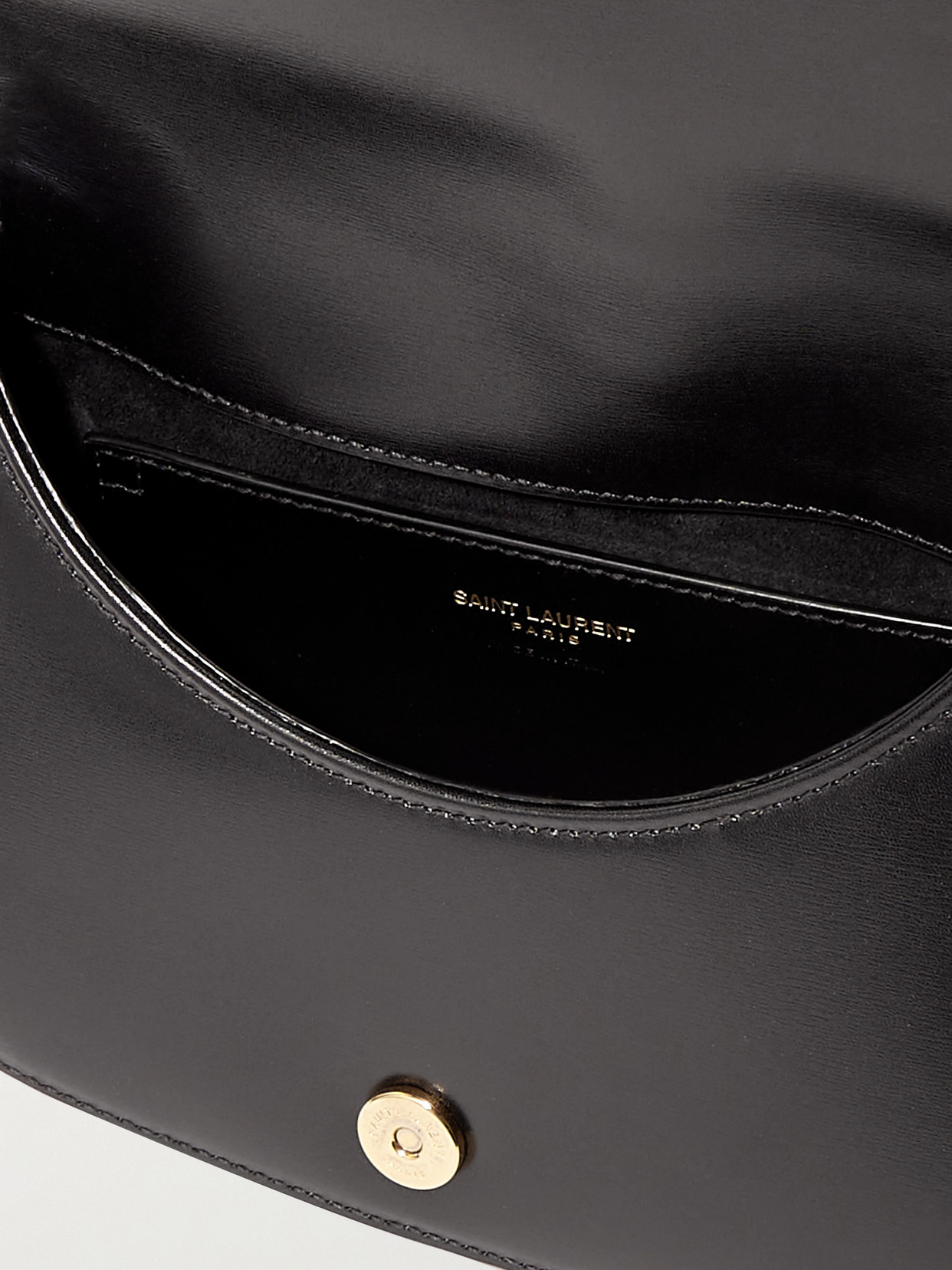 Saint Laurent Nola Mini Leather Shoulder Bag In Black
