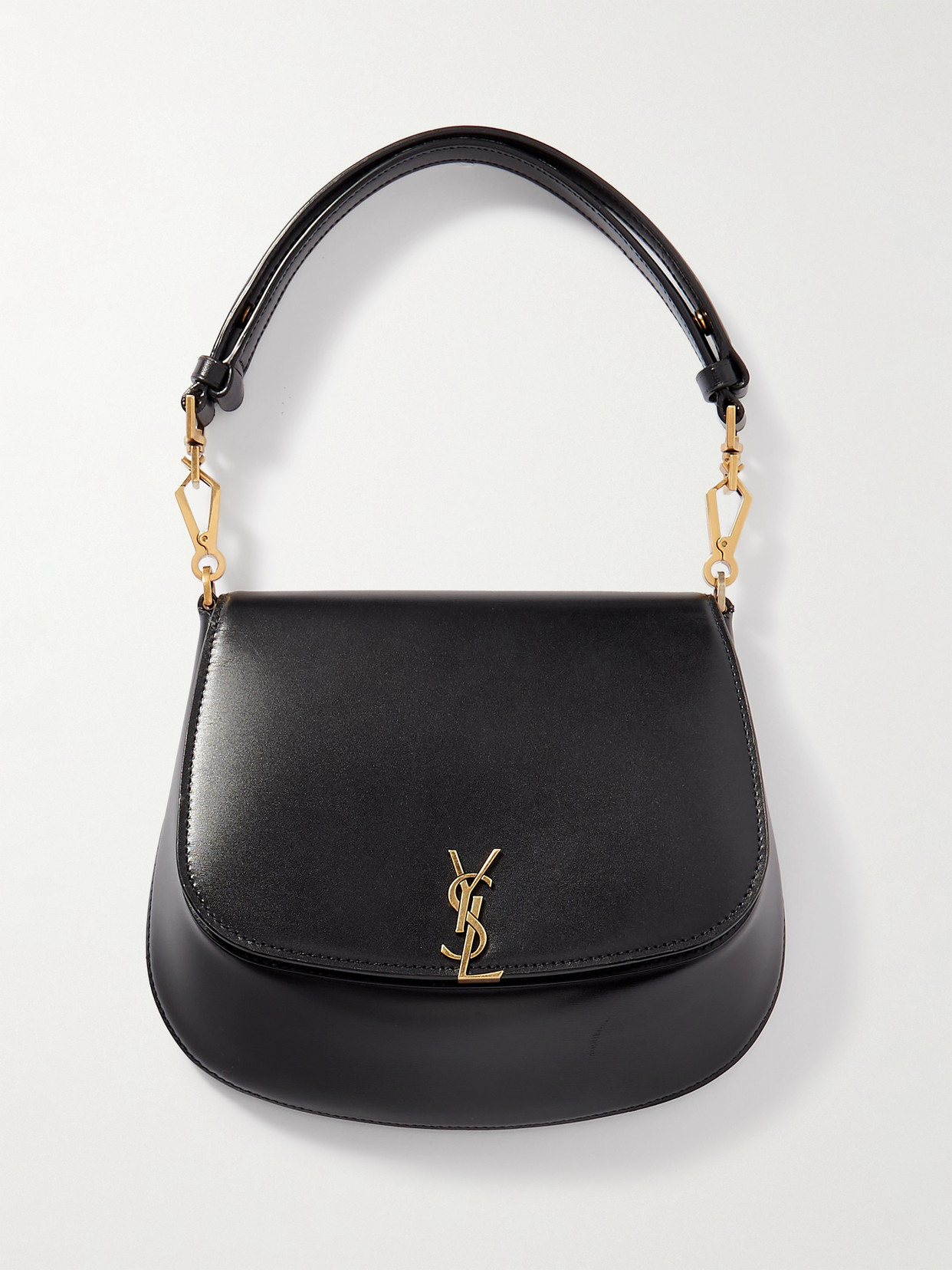 Saint Laurent Nola Mini Leather Shoulder Bag In Black