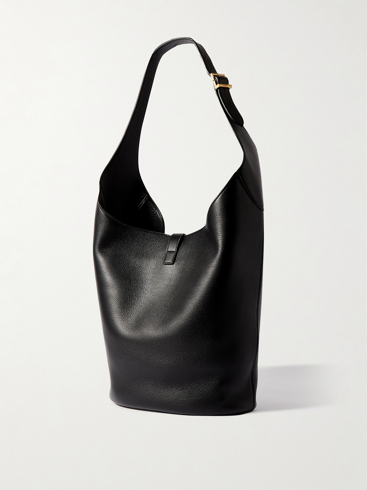 SAINT LAURENT LE 5 À 7 TEXTURED-LEATHER TOTE