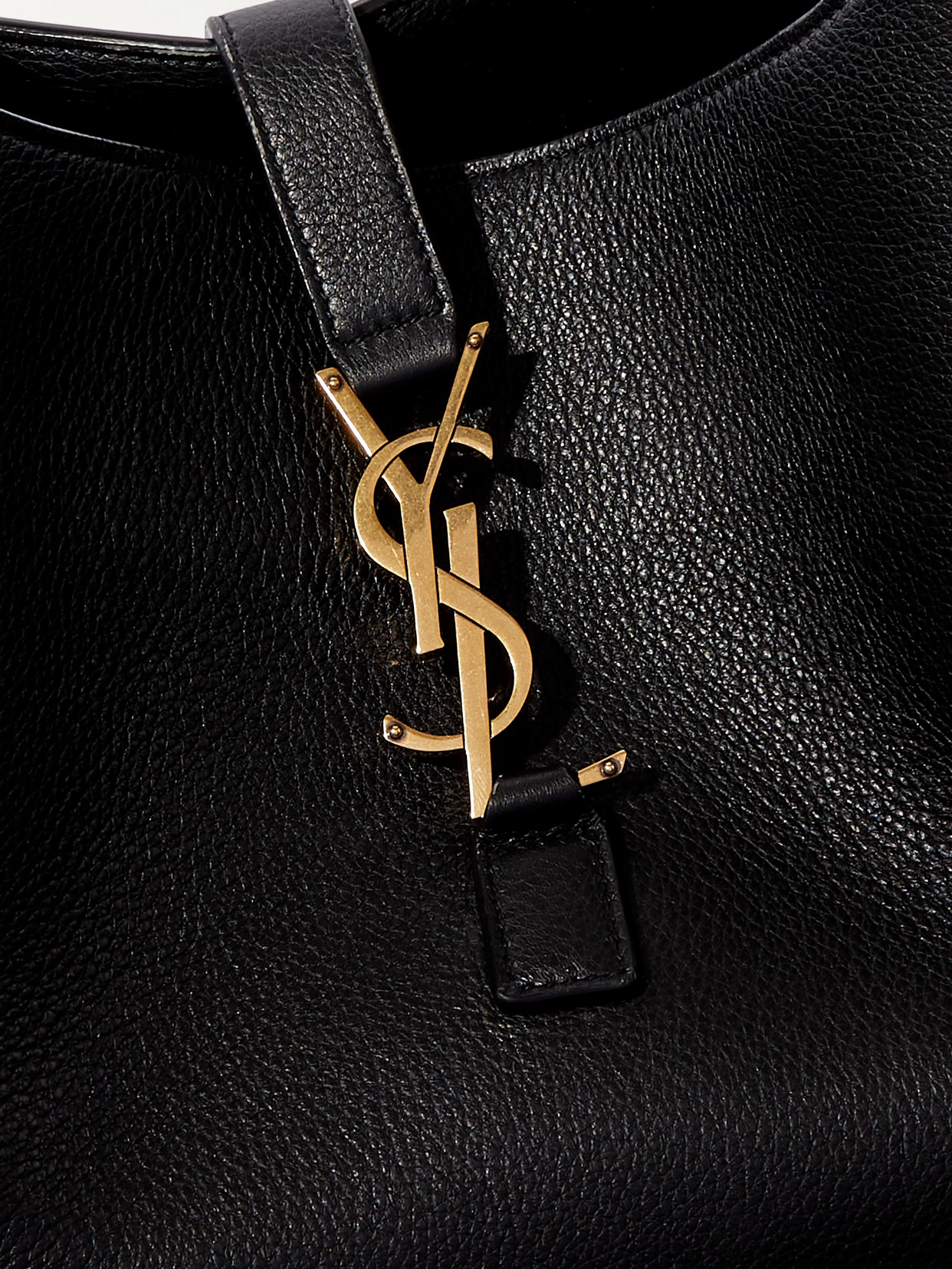 SAINT LAURENT LE 5 À 7 TEXTURED-LEATHER TOTE