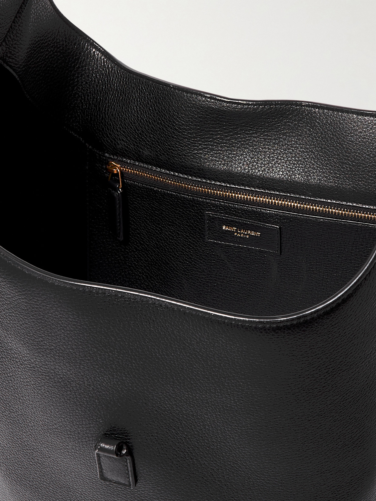 SAINT LAURENT LE 5 À 7 TEXTURED-LEATHER TOTE