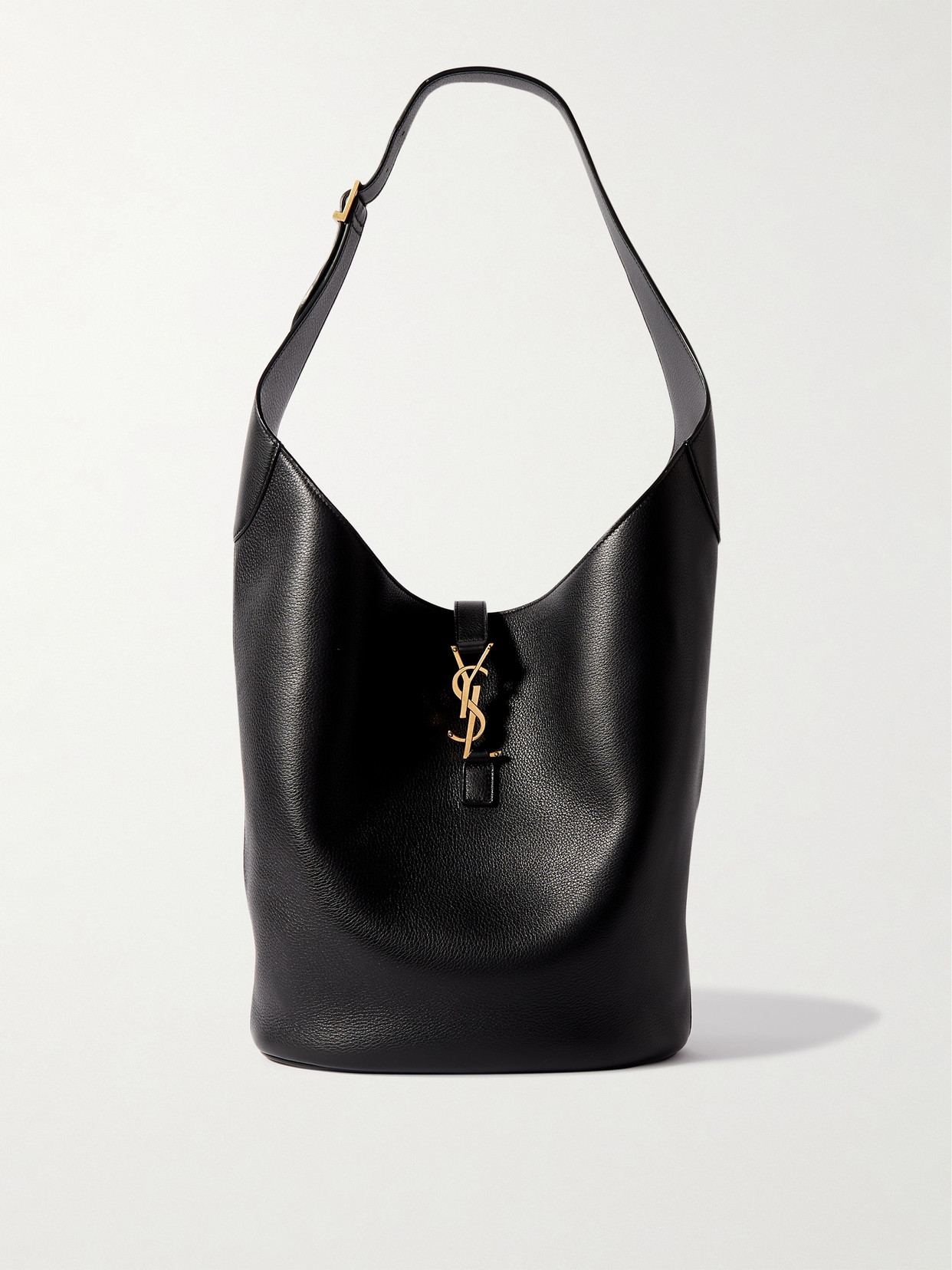 SAINT LAURENT LE 5 À 7 TEXTURED-LEATHER TOTE