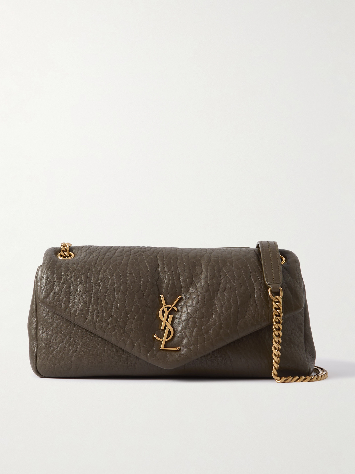 SAINT LAURENT - Calypso Medium Padded Leather Shoulder Bag - Green