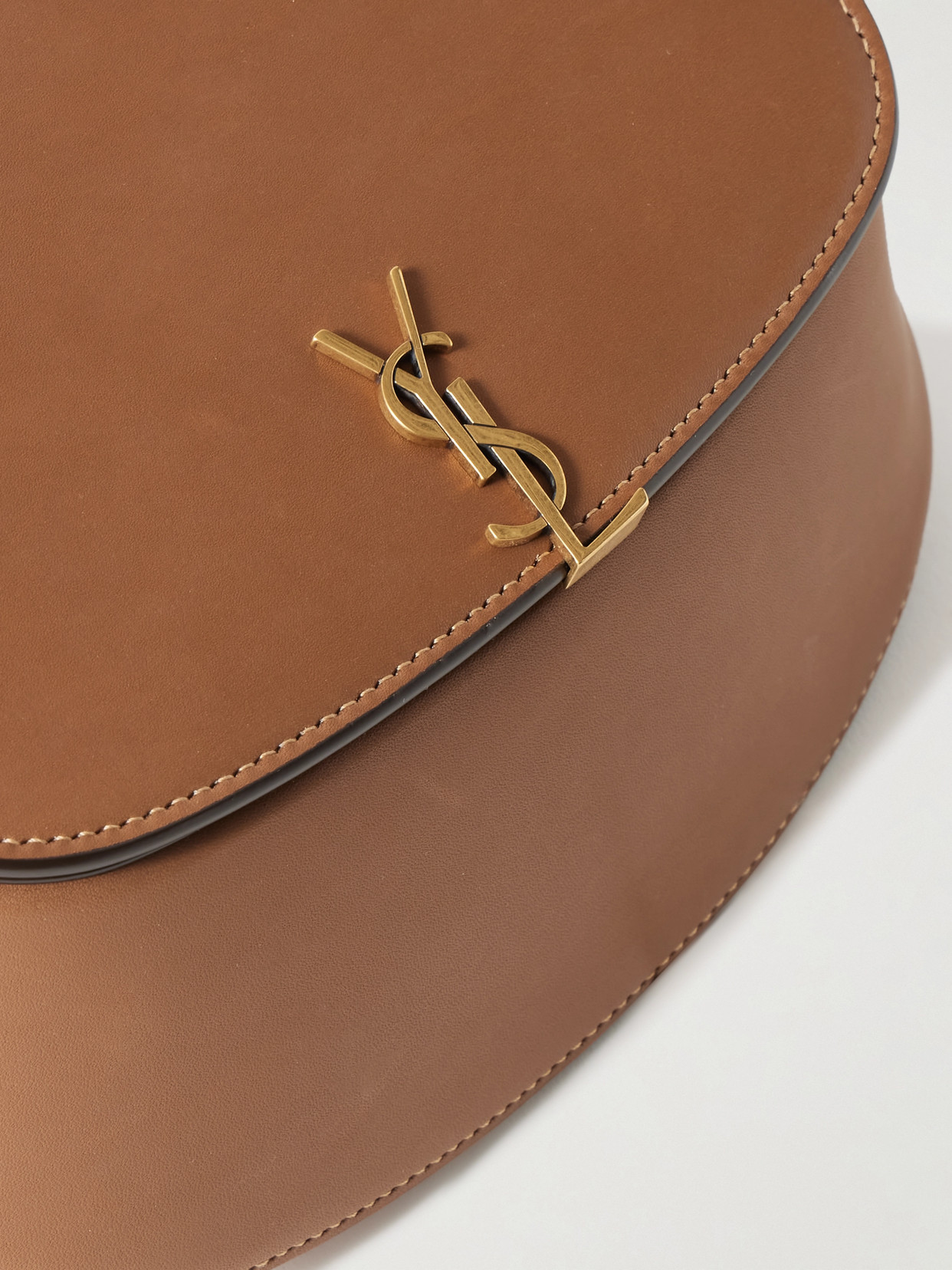 Saint Laurent Voltaire Top Handle Mini Leather Tote In Brown