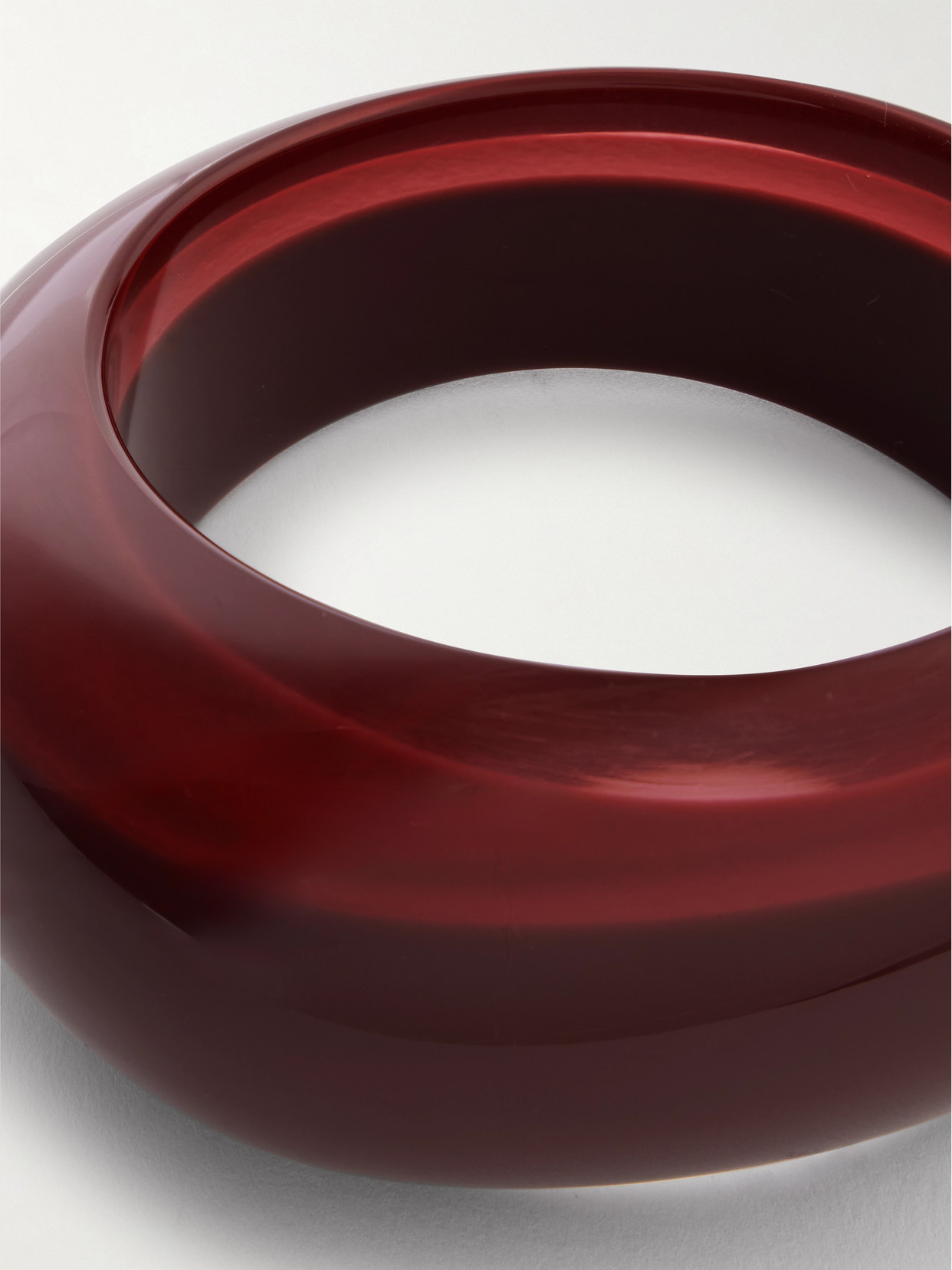 Saint Laurent Resin Bracelet In Brown