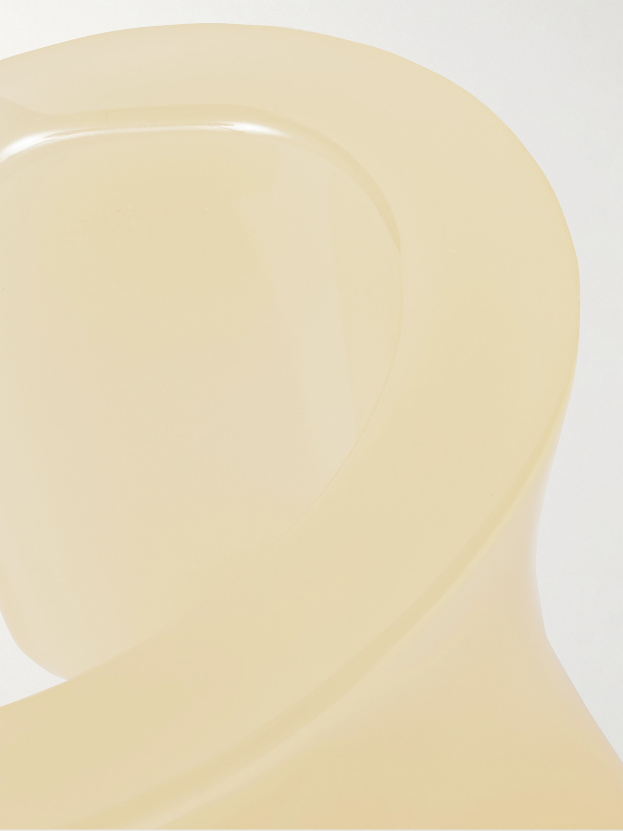 Saint Laurent Asymmetric Resin Cuff In Ivory
