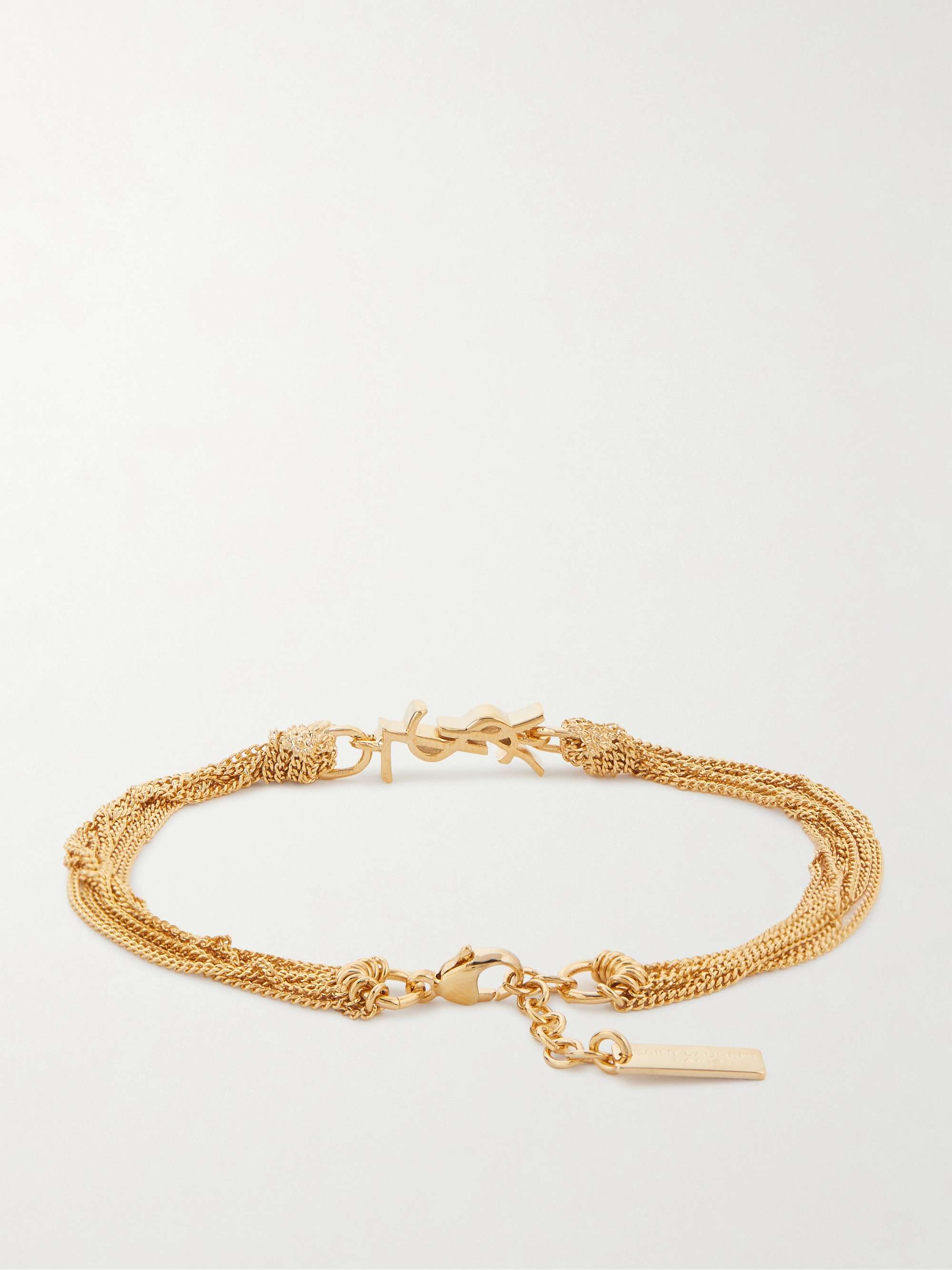 SAINT LAURENT Gold-tone bracelet | NET-A-PORTER SAINT LAURENT Gold-tone bracelet | NET-A-PORTER