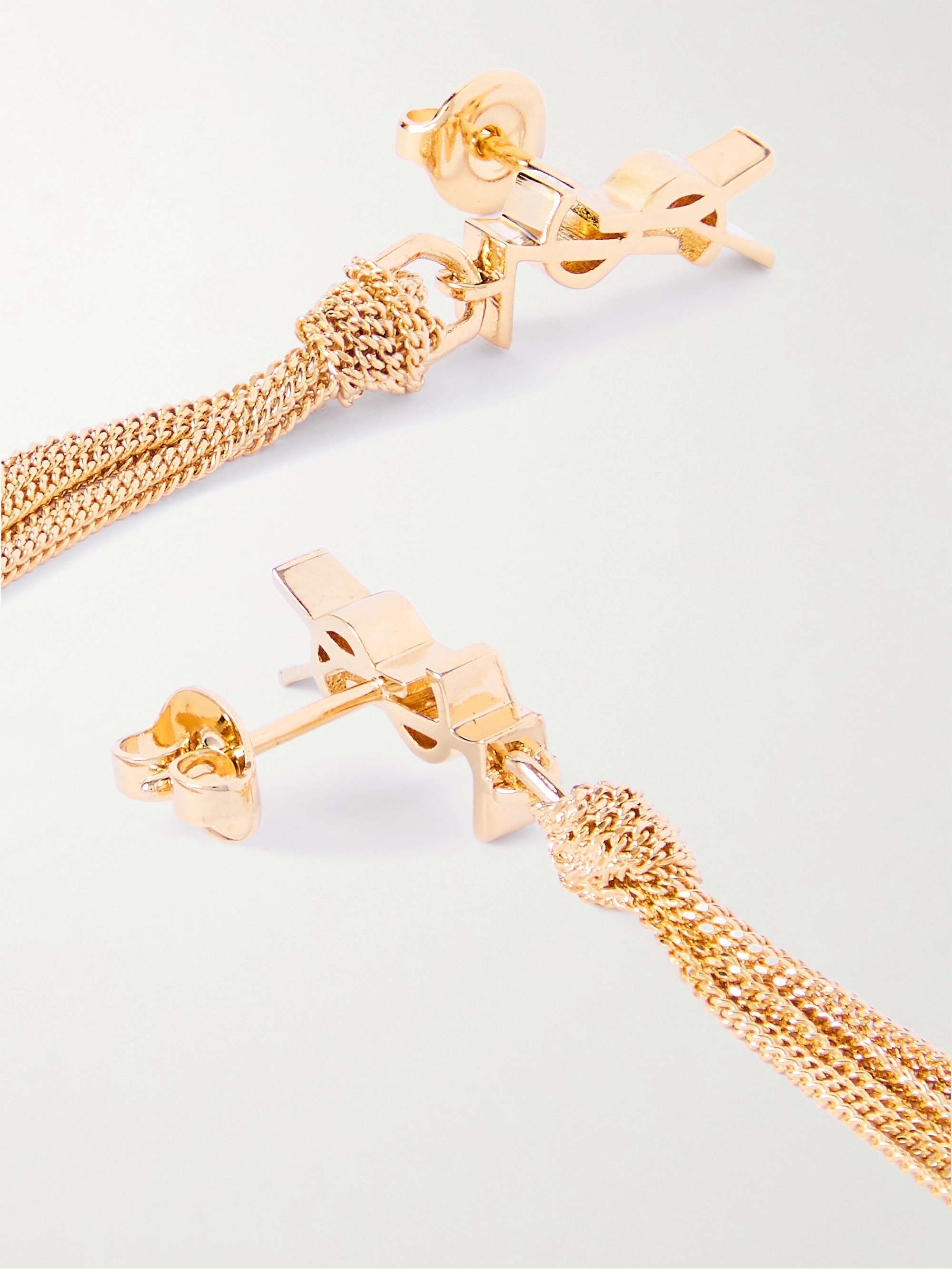 Boucles d oreilles en metal dore Tassel dore Taille unique