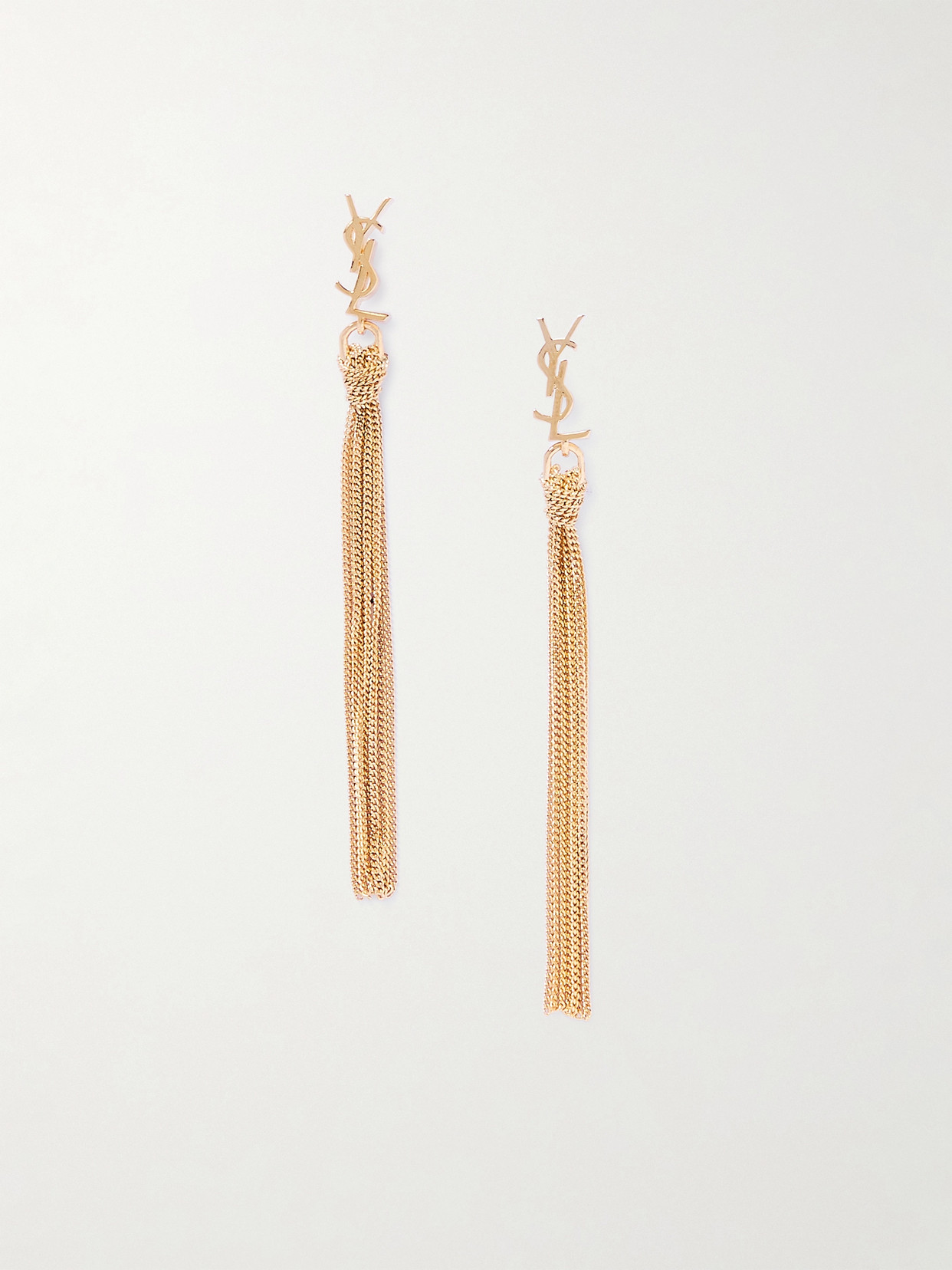 Saint Laurent Tassel Gold-tone Earrings