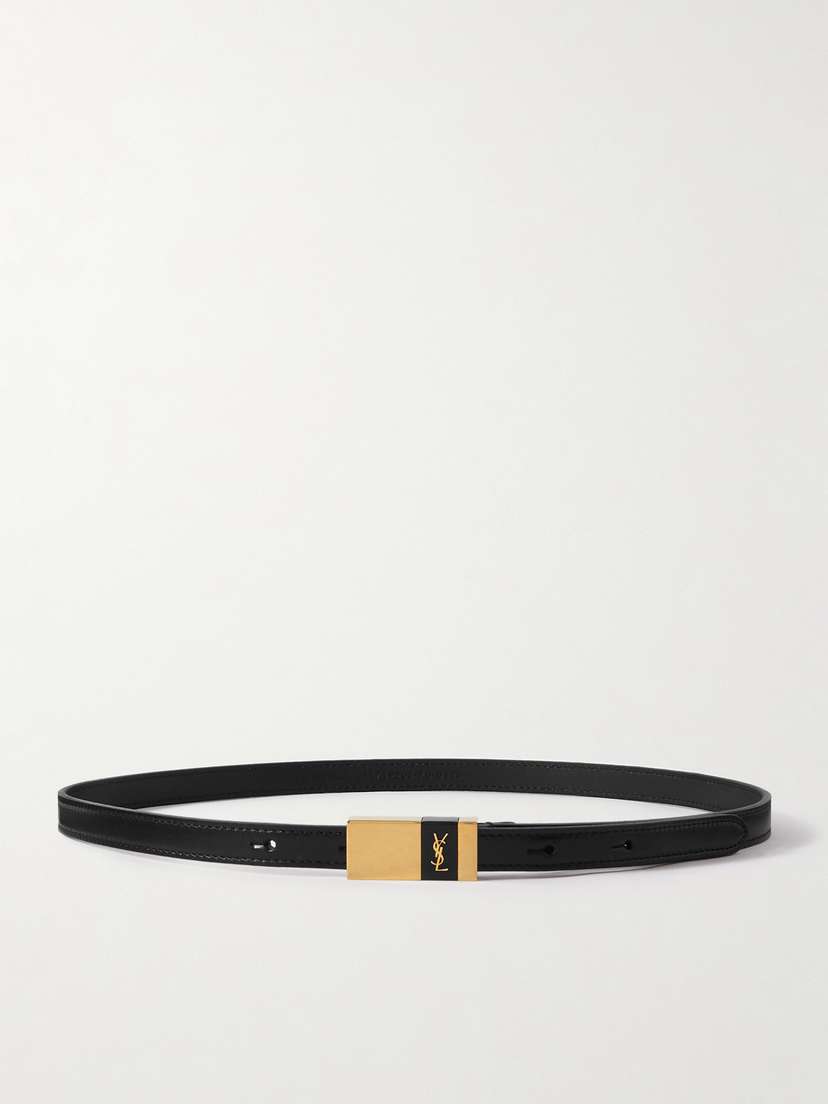Saint Laurent Cassandre Leather Belt