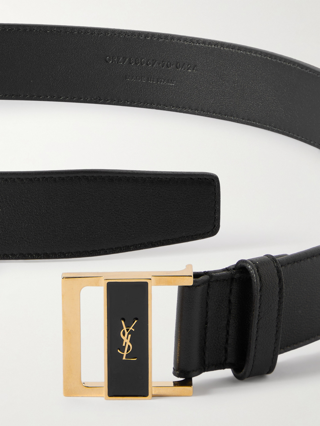 Saint Laurent Leather Belt In Black
