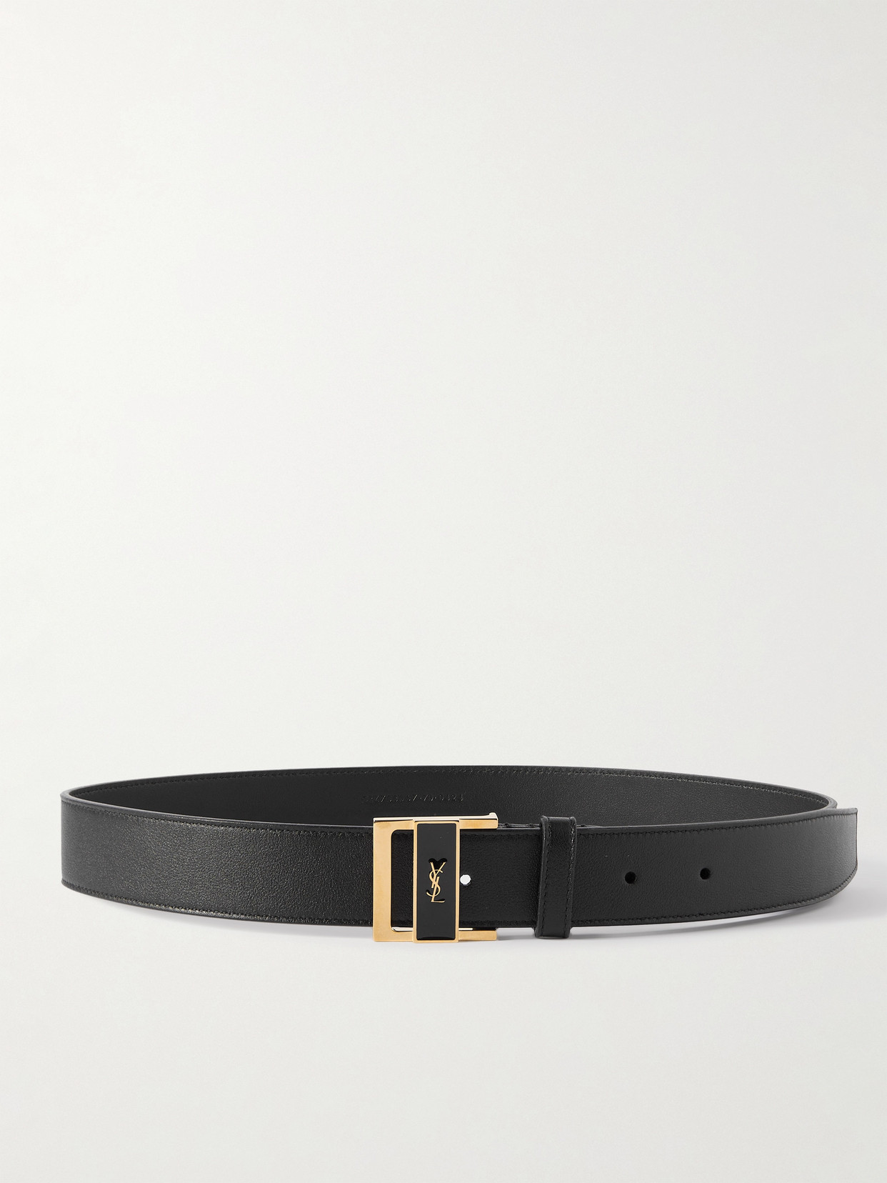 SAINT LAURENT - Leather Belt - Black