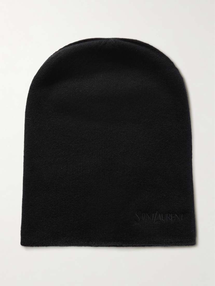 Saint Laurent Embroidered Cashmere Beanie