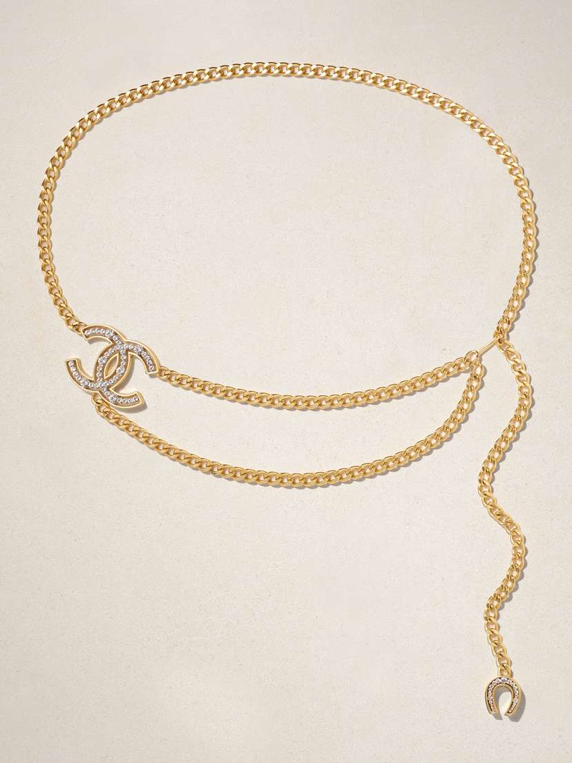 Vintage Chanel plated Crystal Belt