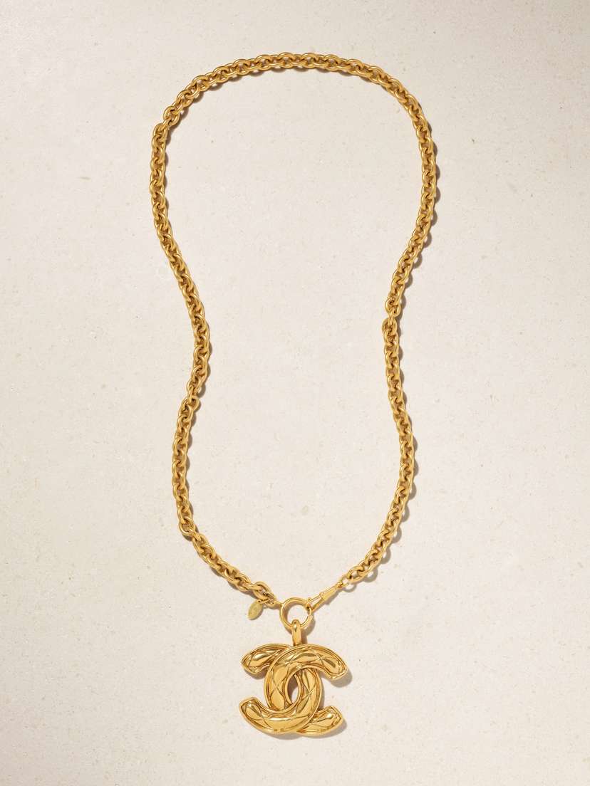Vintage Chanel -plated Necklace - One size