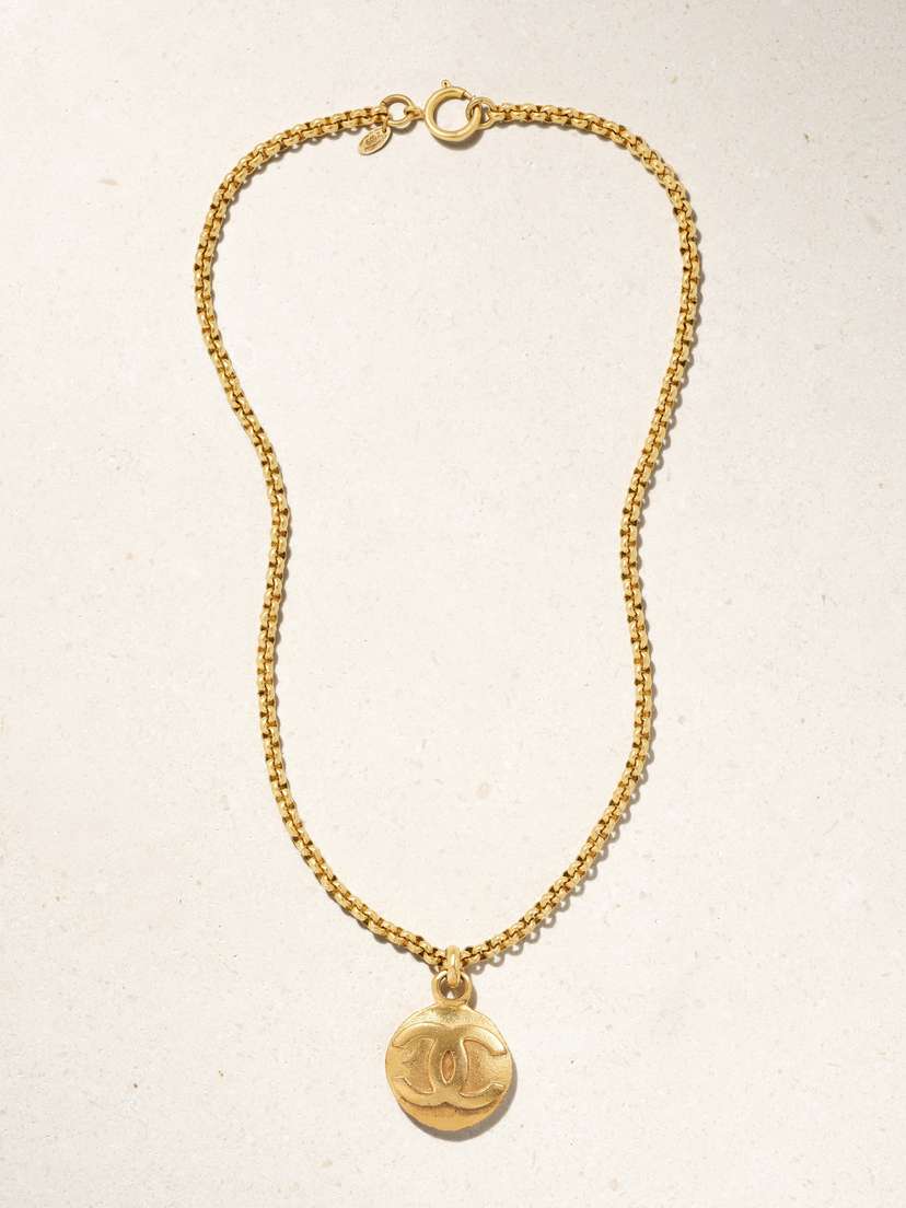 Vintage Chanel -plated Necklace - One size