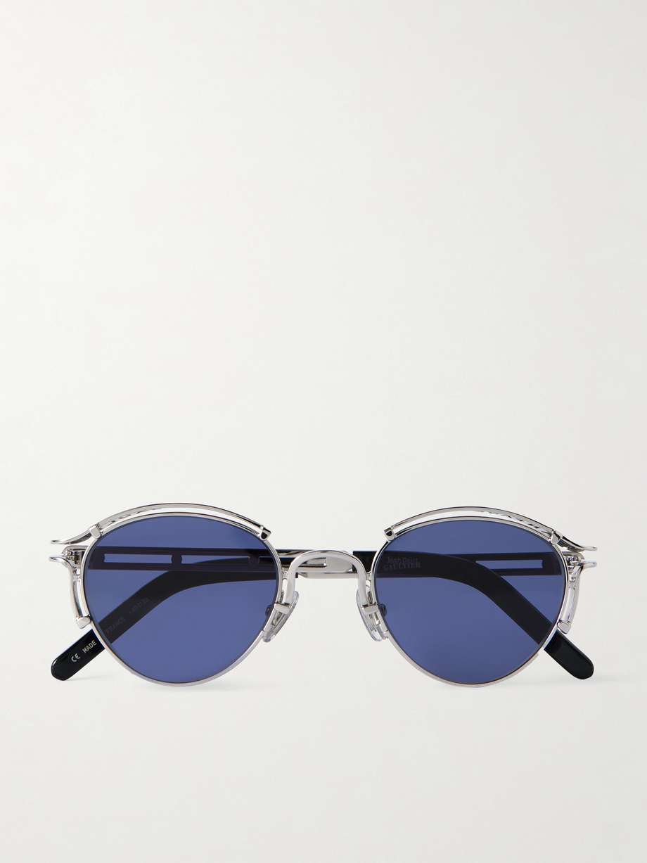 JEAN PAUL GAULTIER Sourcil 银色金属圆框太阳镜 | NET-A-PORTER