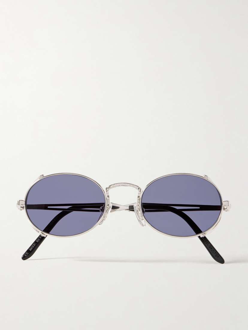 Jean Paul Gaultier Oval-frame Silver-tone Sunglasses
