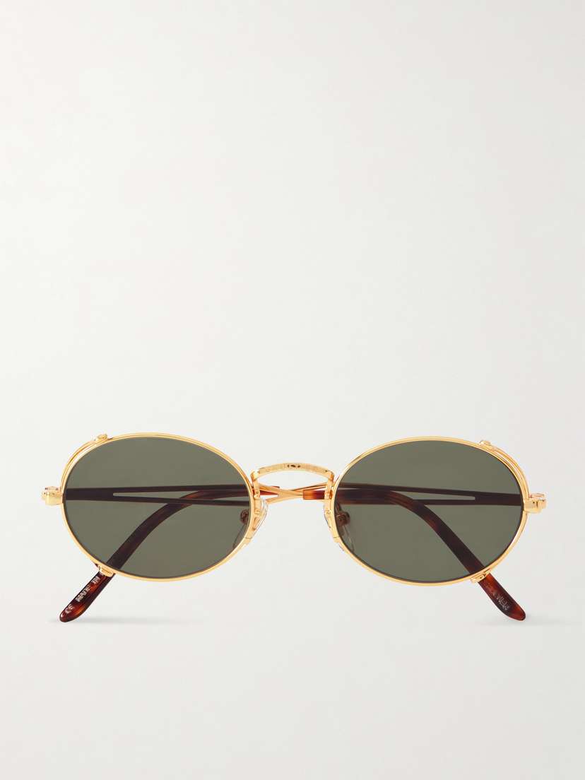 Jean Paul Gaultier Arceau Oval-frame Gold-tone Sunglasses
