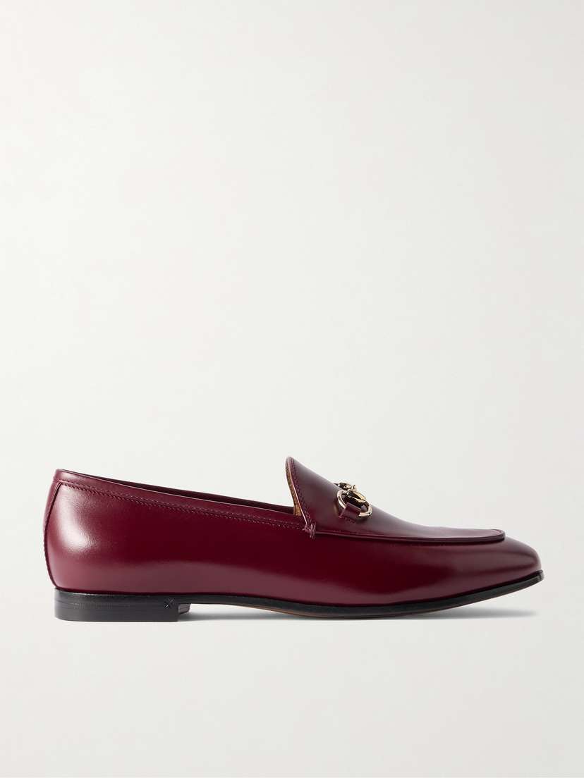 Gucci Jordaan Horsebit-detailed Leather Loafers