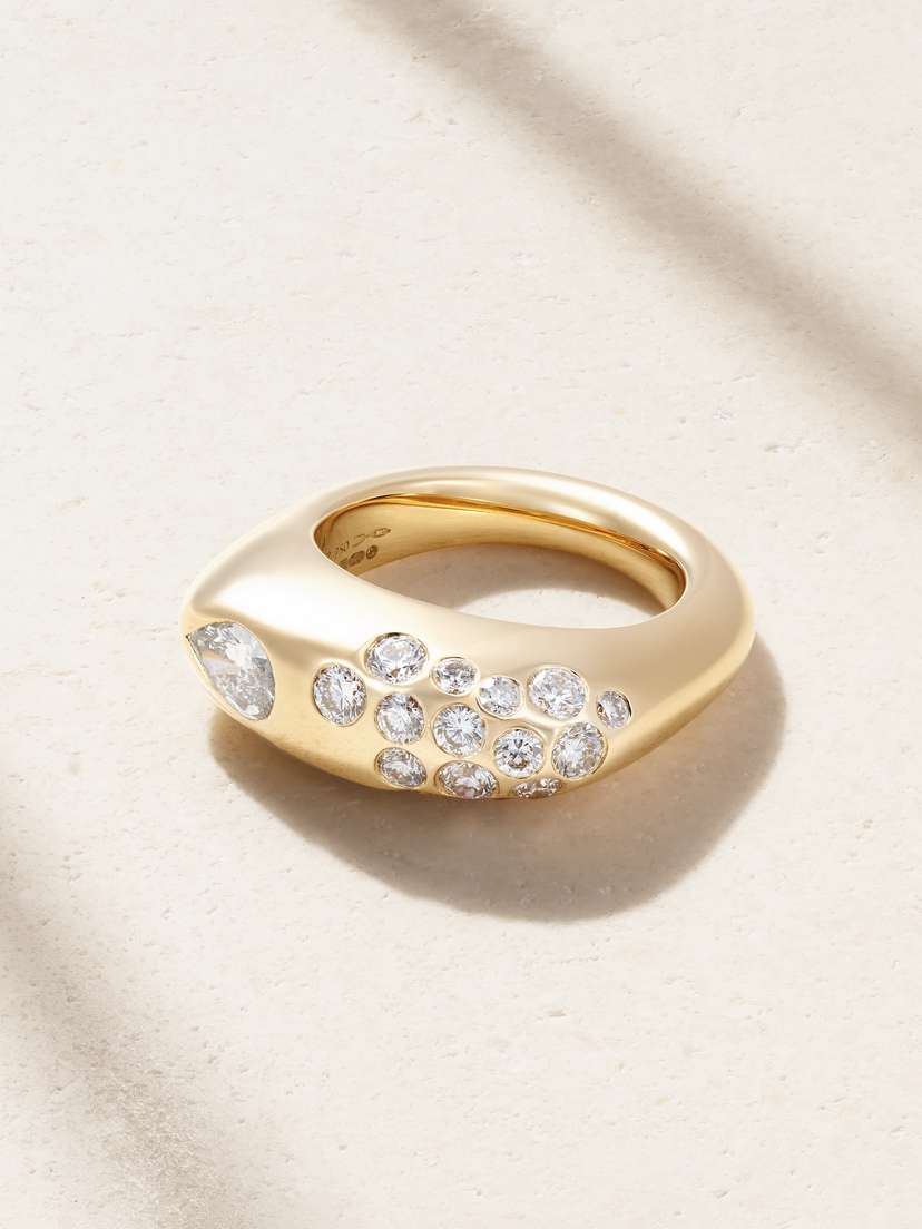 Uniform Object Dowry 18-karat Gold Diamond Ring