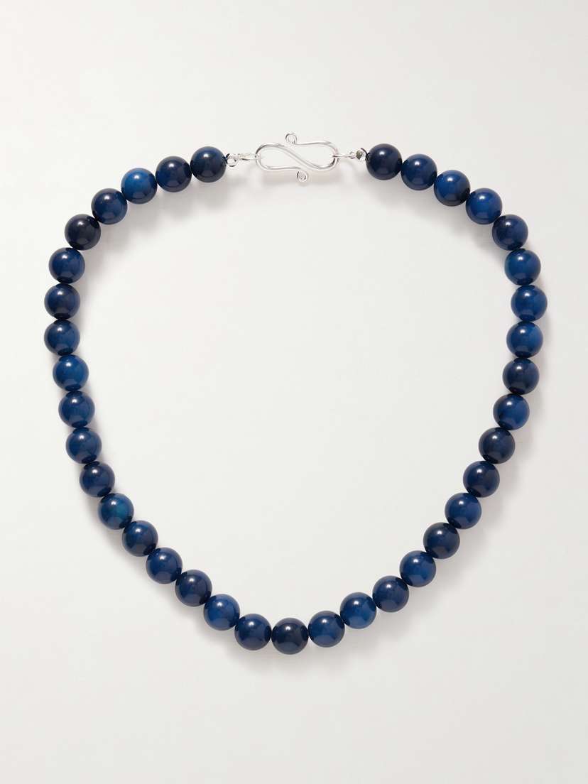 LIÉ STUDIO The Mary Silver-tone Jade Necklace