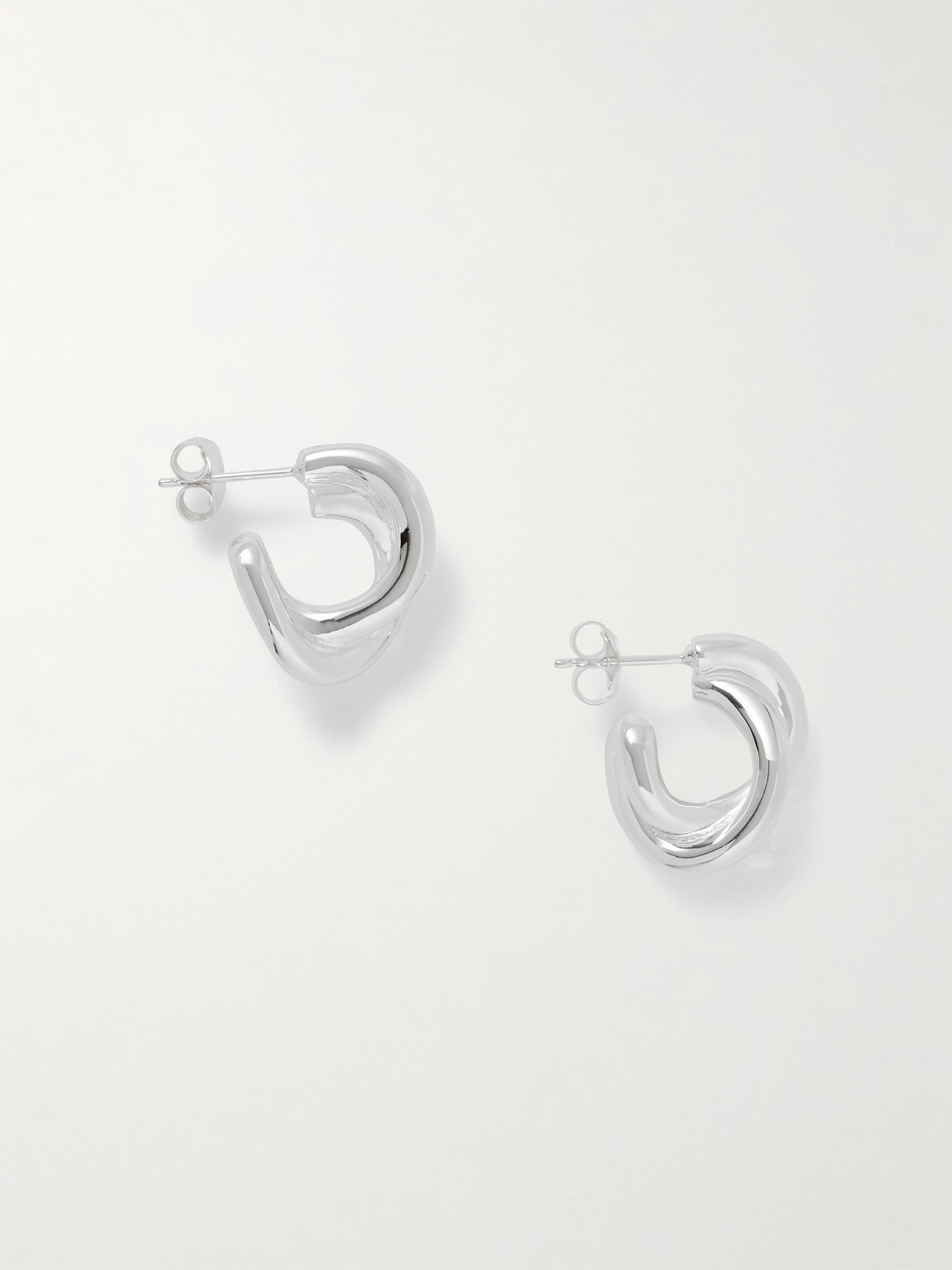 Lie Studio The Diana Sterling Silver Hoop Earrings In Metallic