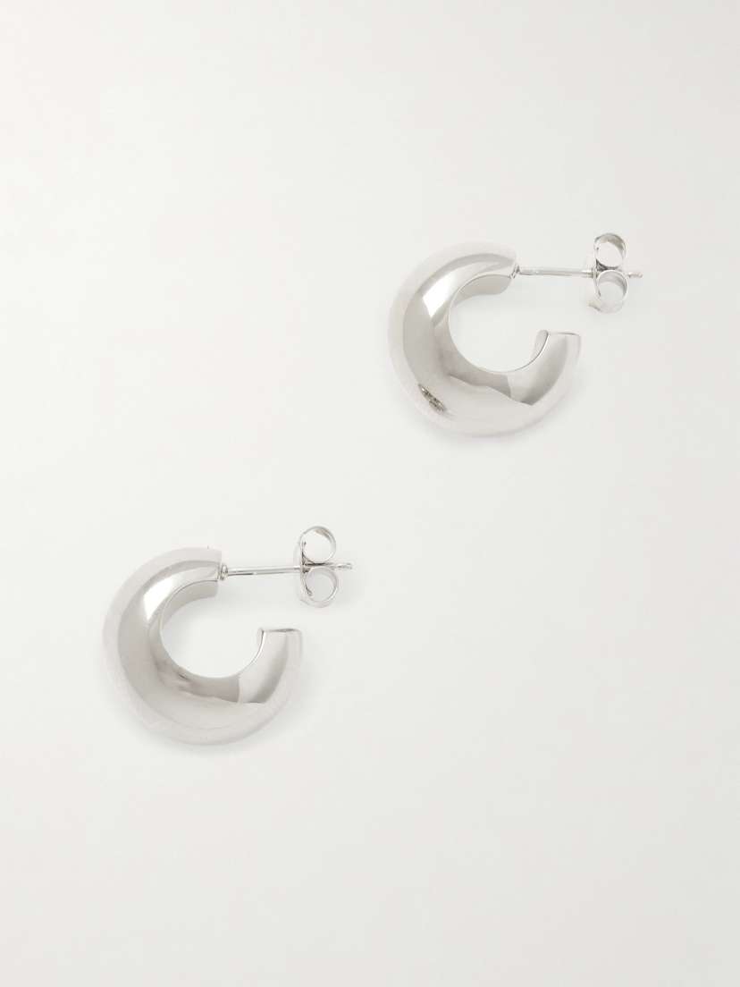LIÉ STUDIO The Simone Silver Hoop Earrings