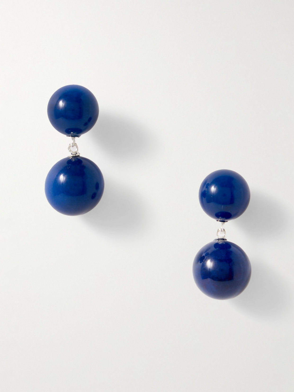 LIÉ STUDIO - The Hannah Sterling Silver Jade Earrings - Blue