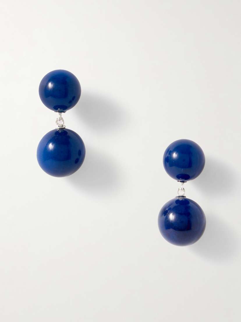 LIÉ STUDIO The Hannah Sterling Silver Jade Earrings