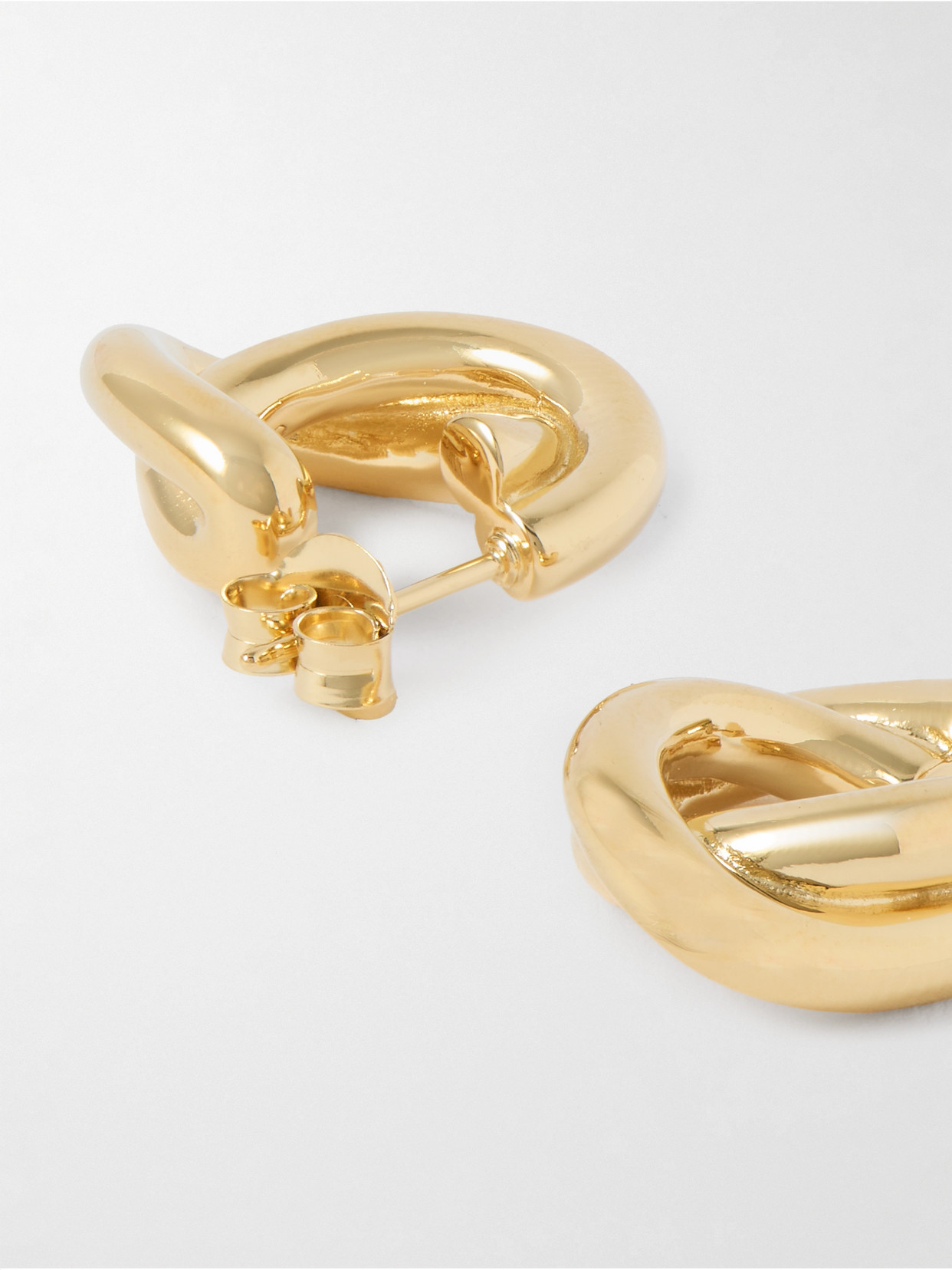 Lie Studio The Diana Gold-plated Hoop Earrings In Gold