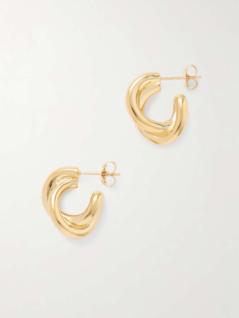 LIÉ STUDIO The Diana Gold-plated Hoop Earrings