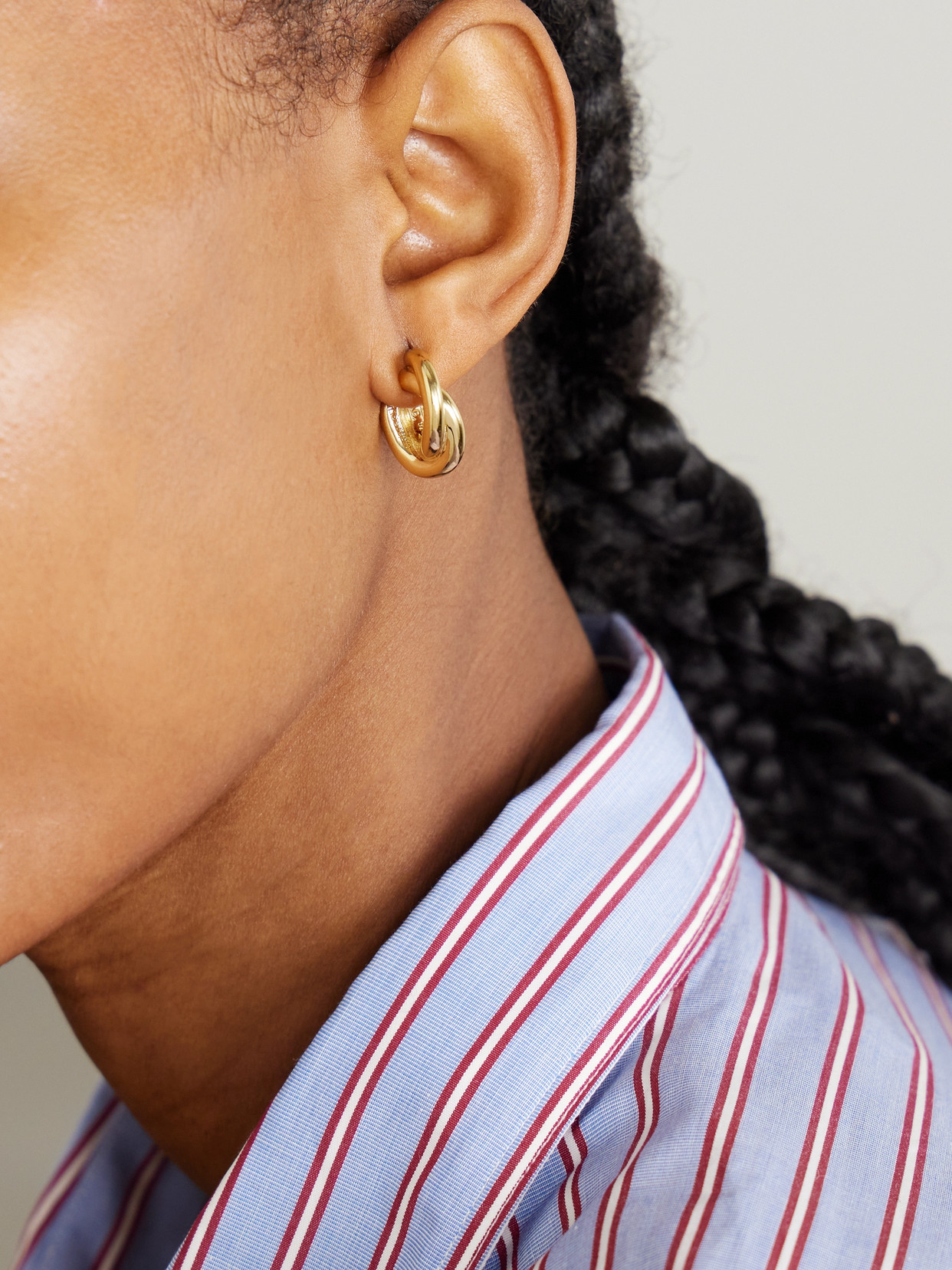 Lie Studio The Diana Gold-plated Hoop Earrings In Gold