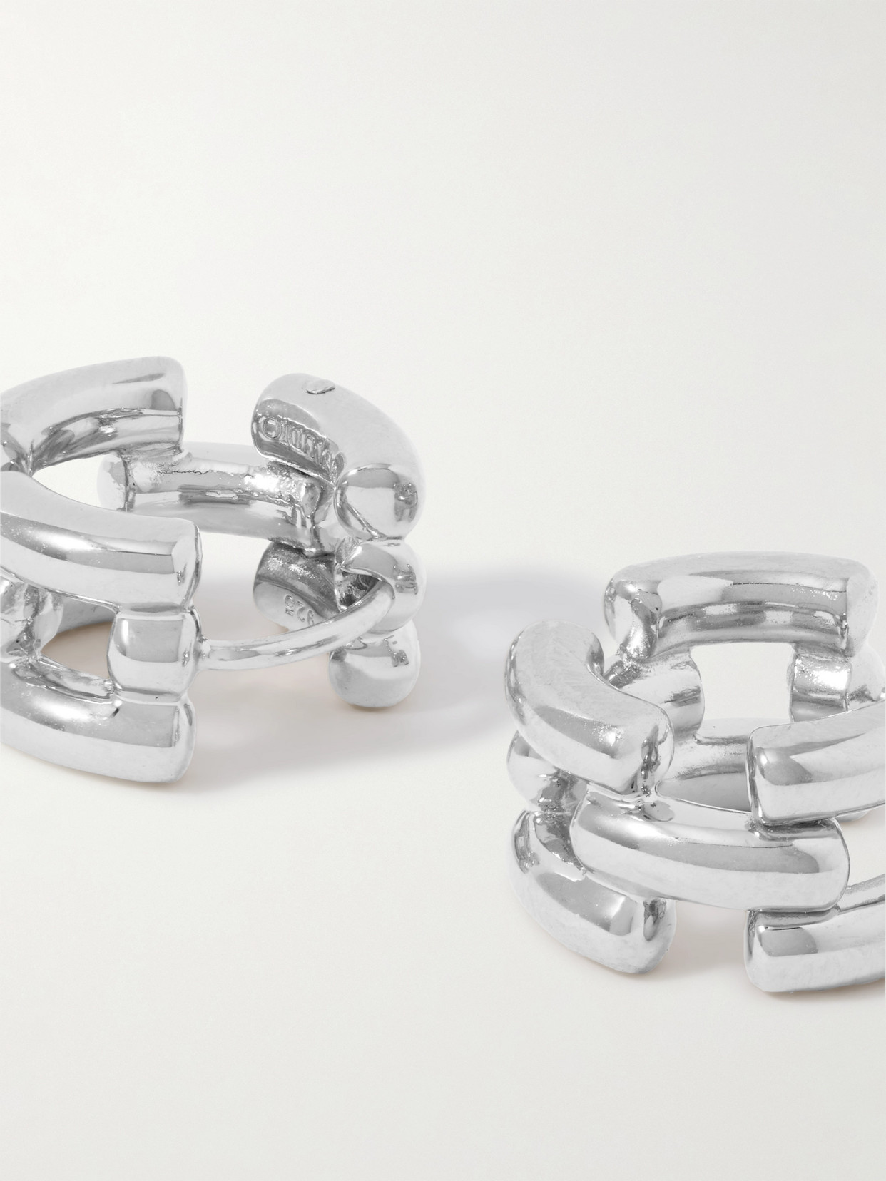 Lie Studio The Johanna Silver Hoop Earrings In Silver