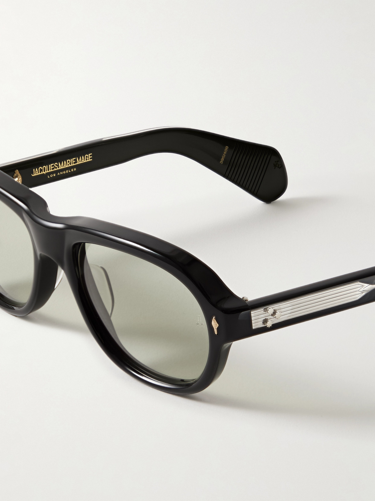 Jacques Marie Mage Richard Aviator-style Acetate Sunglasses In Black