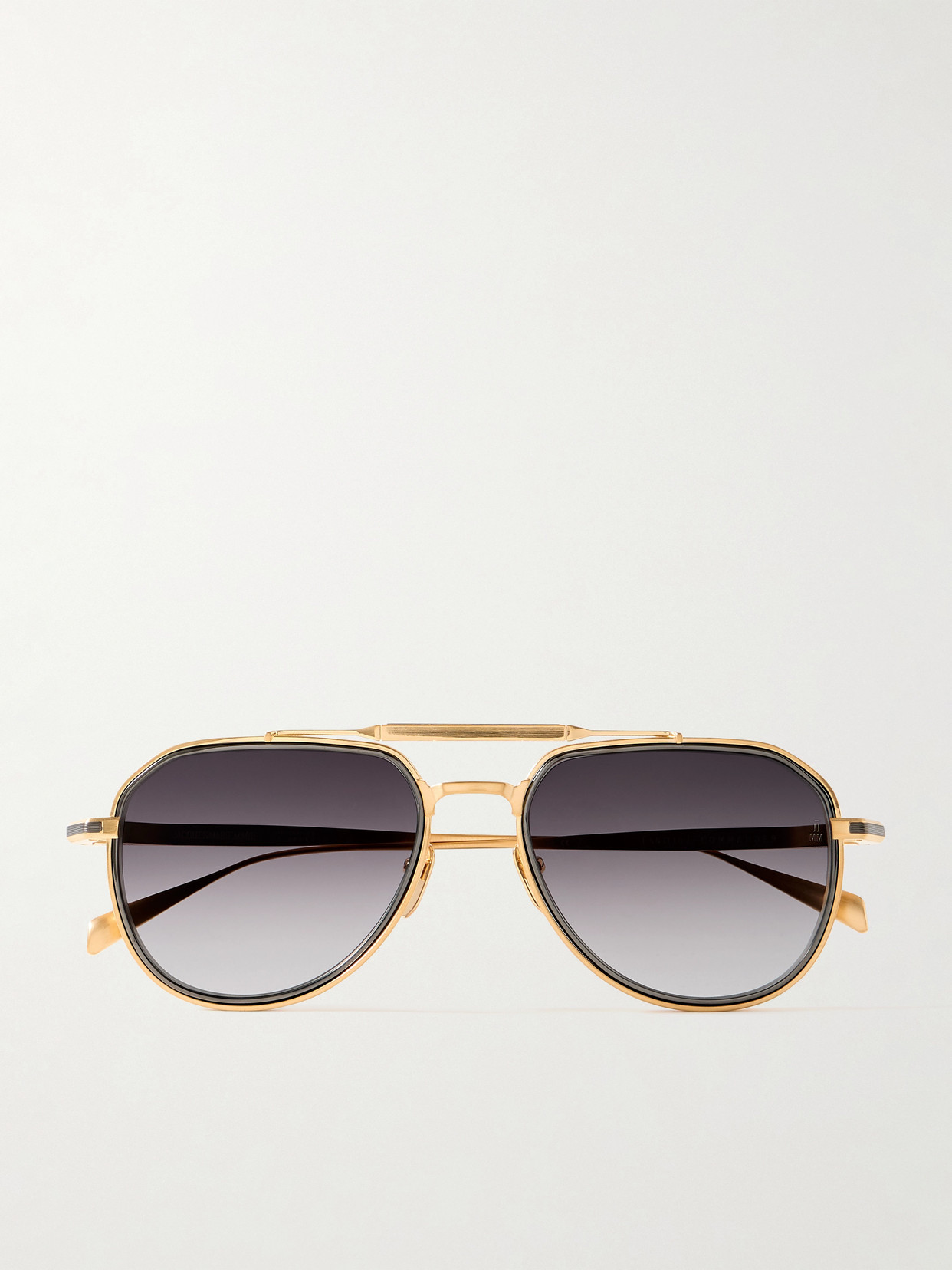 Jacques Marie Mage Commander Aviator-style Two-tone Titanium Sunglasses In Gold